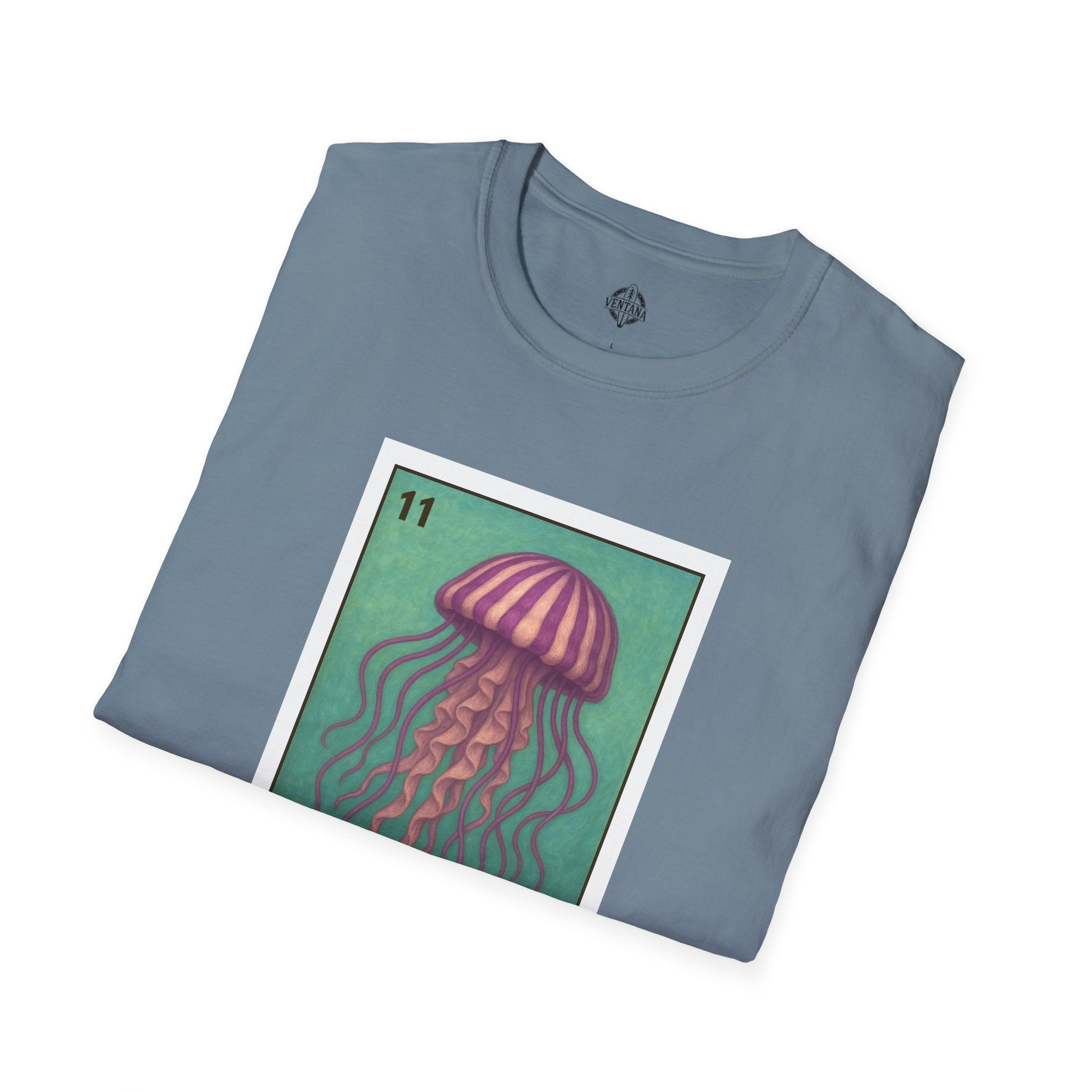 Sea Jelly Lotería Unisex - Soft Style U.S. Cotton T-Shirt (La Medusa)