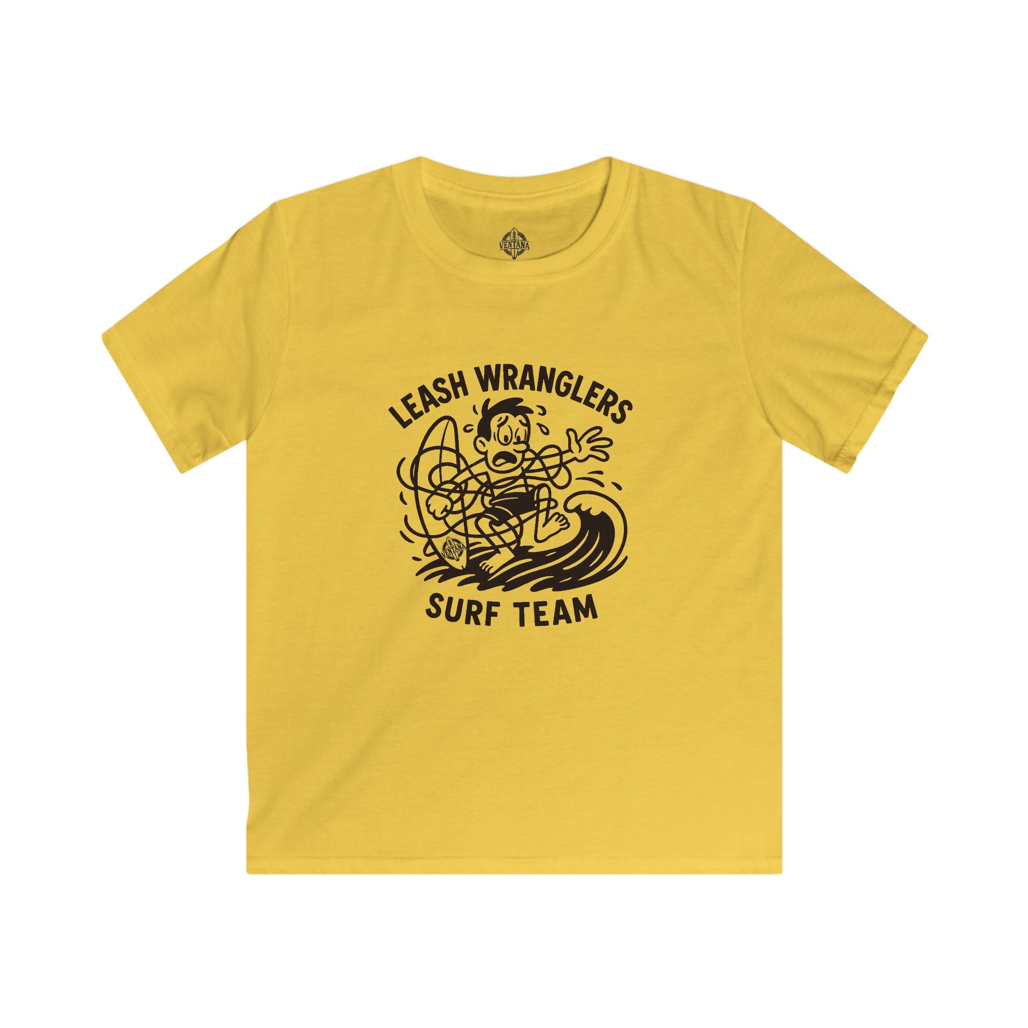 Leash Wranglers Surf Team Kids - Soft Style U.S. Cotton T-Shirt