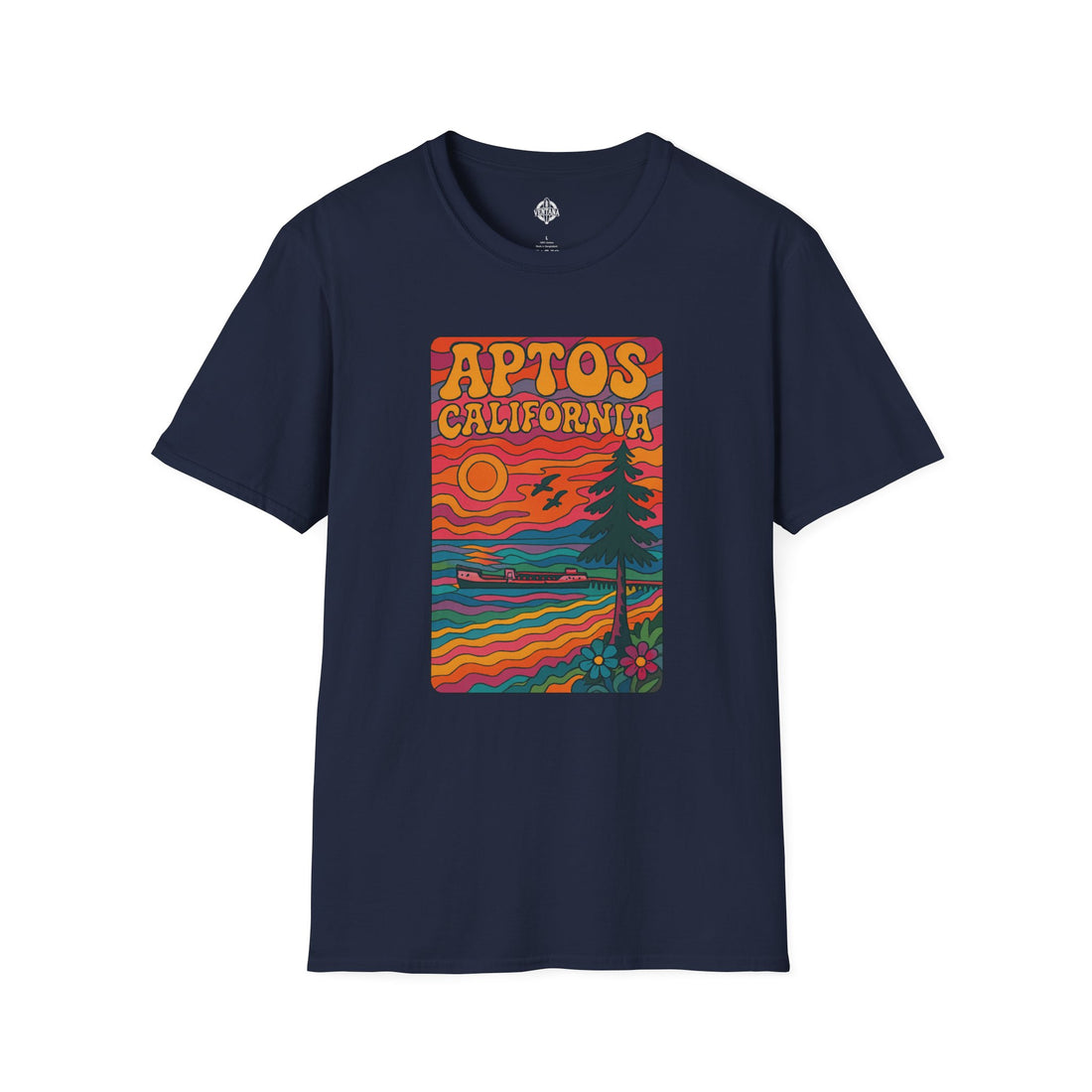 Aptos California Psychedelic Unisex - U.S. Cotton T-Shirt