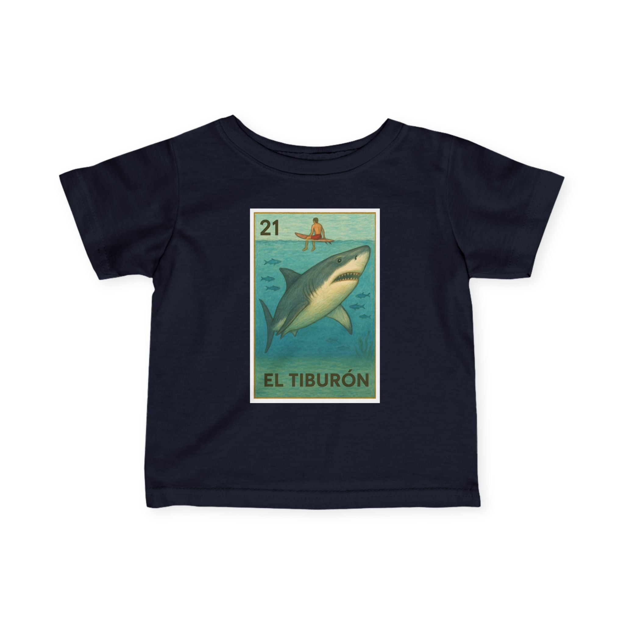 Shark Lotería - Infant 100% Cotton T-Shirt (El Tiburón)