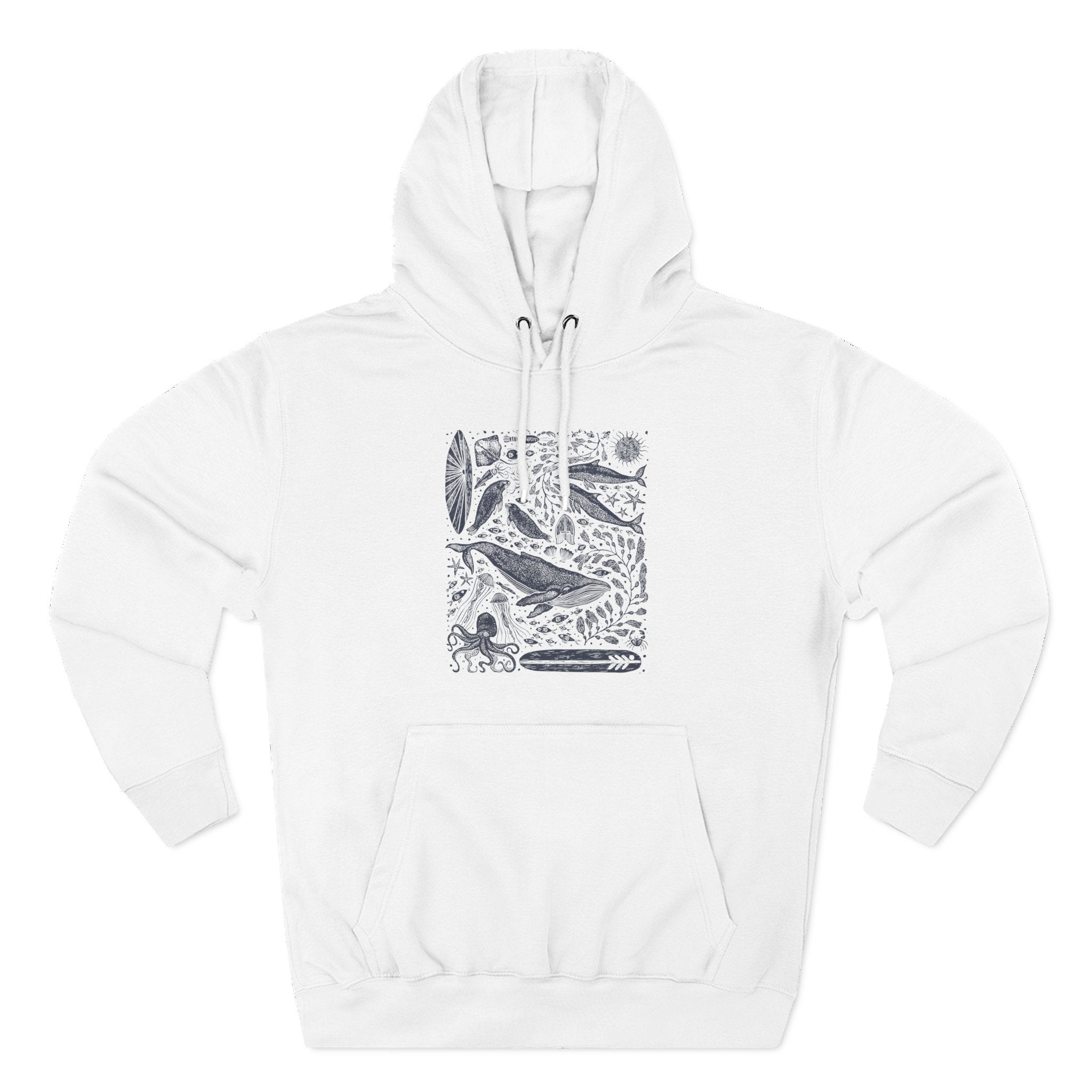 Ventana Marine Life by Lili Arnold Unisex - Pull-Over Cotton Blend Fleece Hoodie