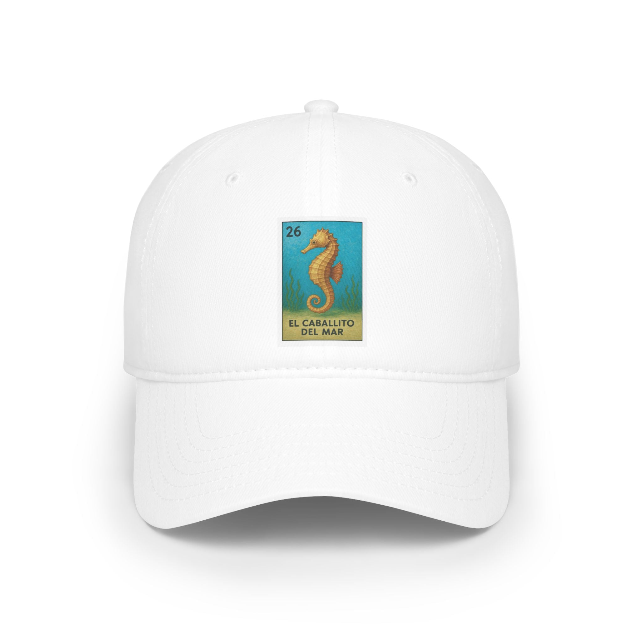 Seahorse Lotería Unisex - 100% Cotton Baseball Cap (El Caballito del Mar)