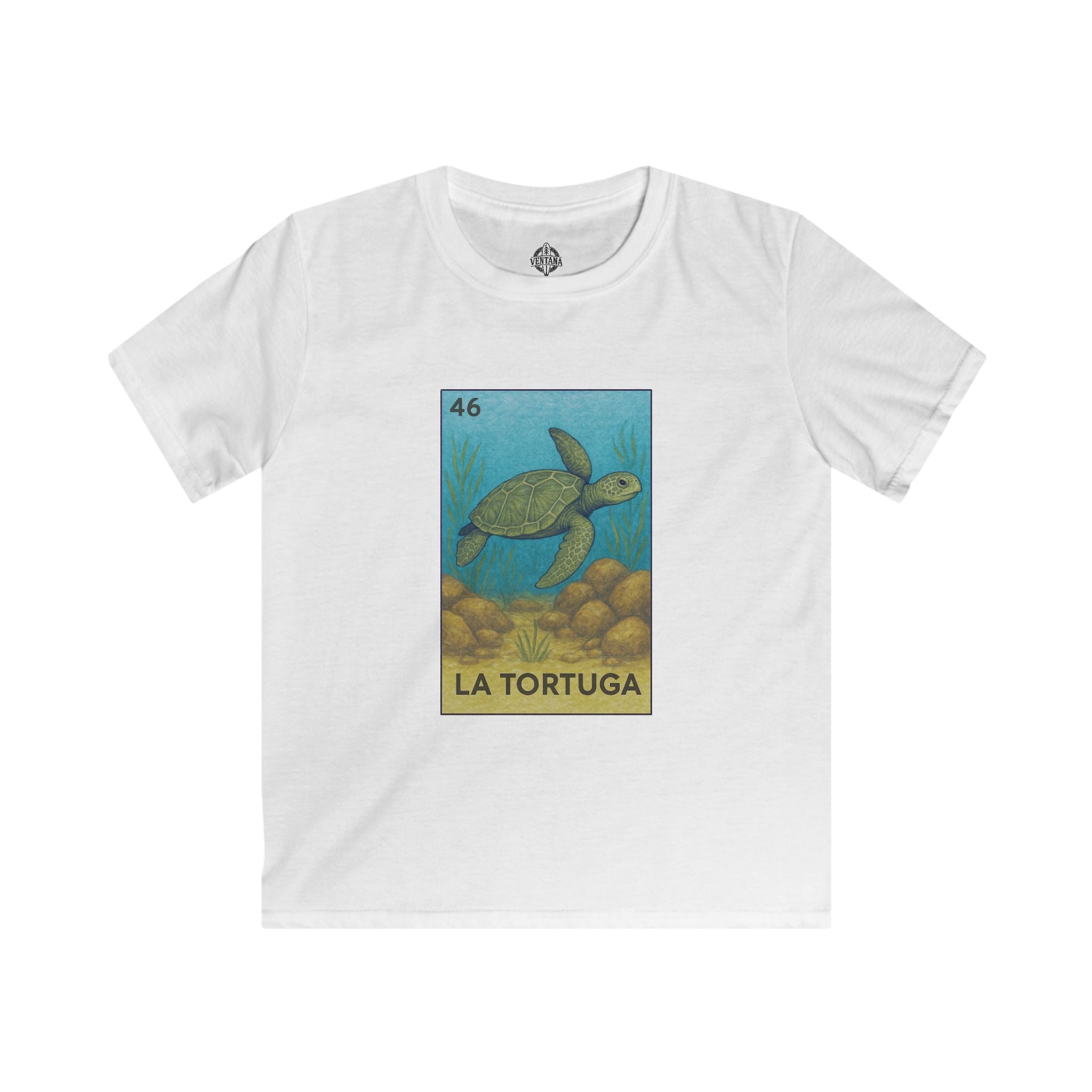 Turtle Lotería Kids - Soft Style U.S. Cotton T-Shirt (La Tortuga)