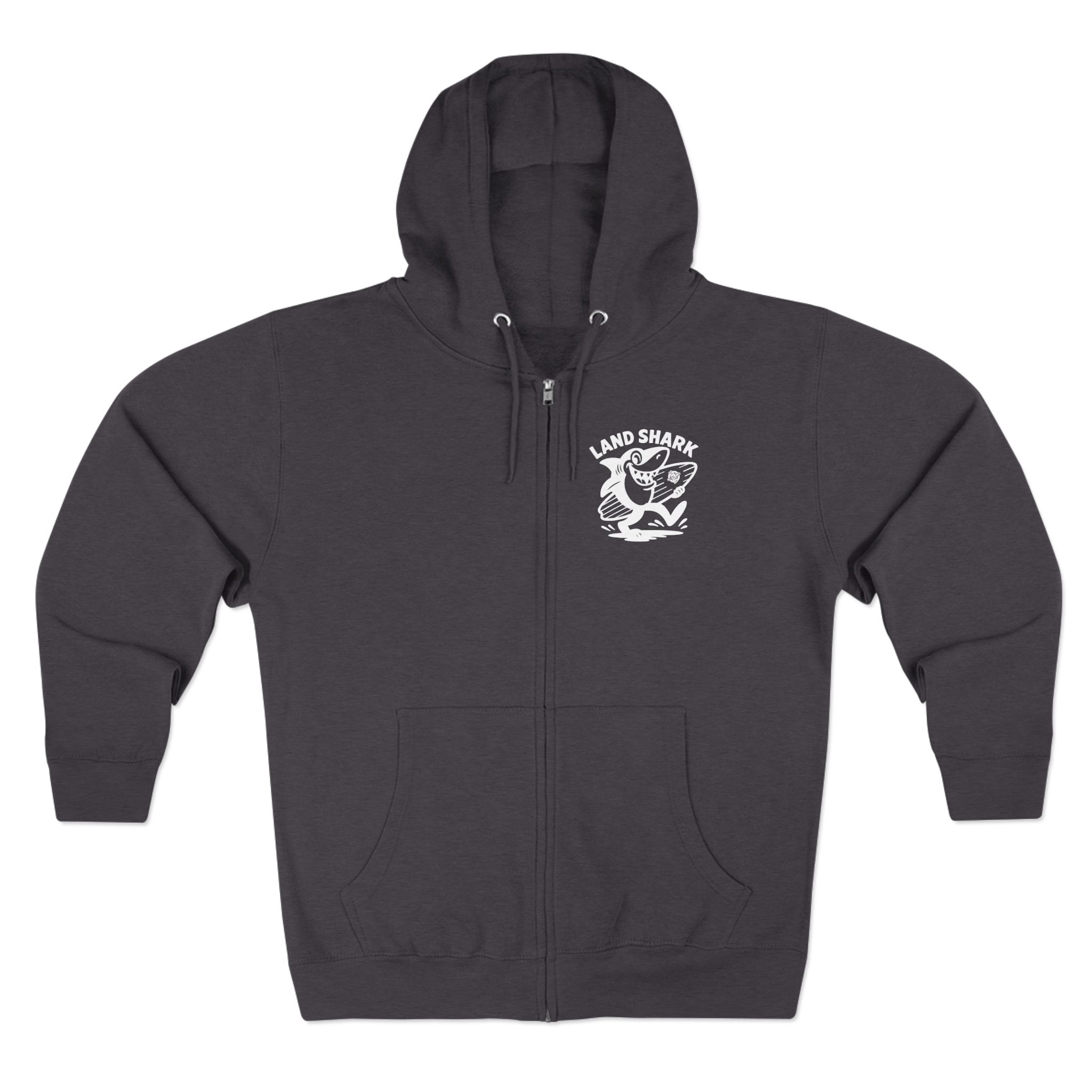 Land Shark Unisex - Zip Cotton Blend Fleece Hoodie