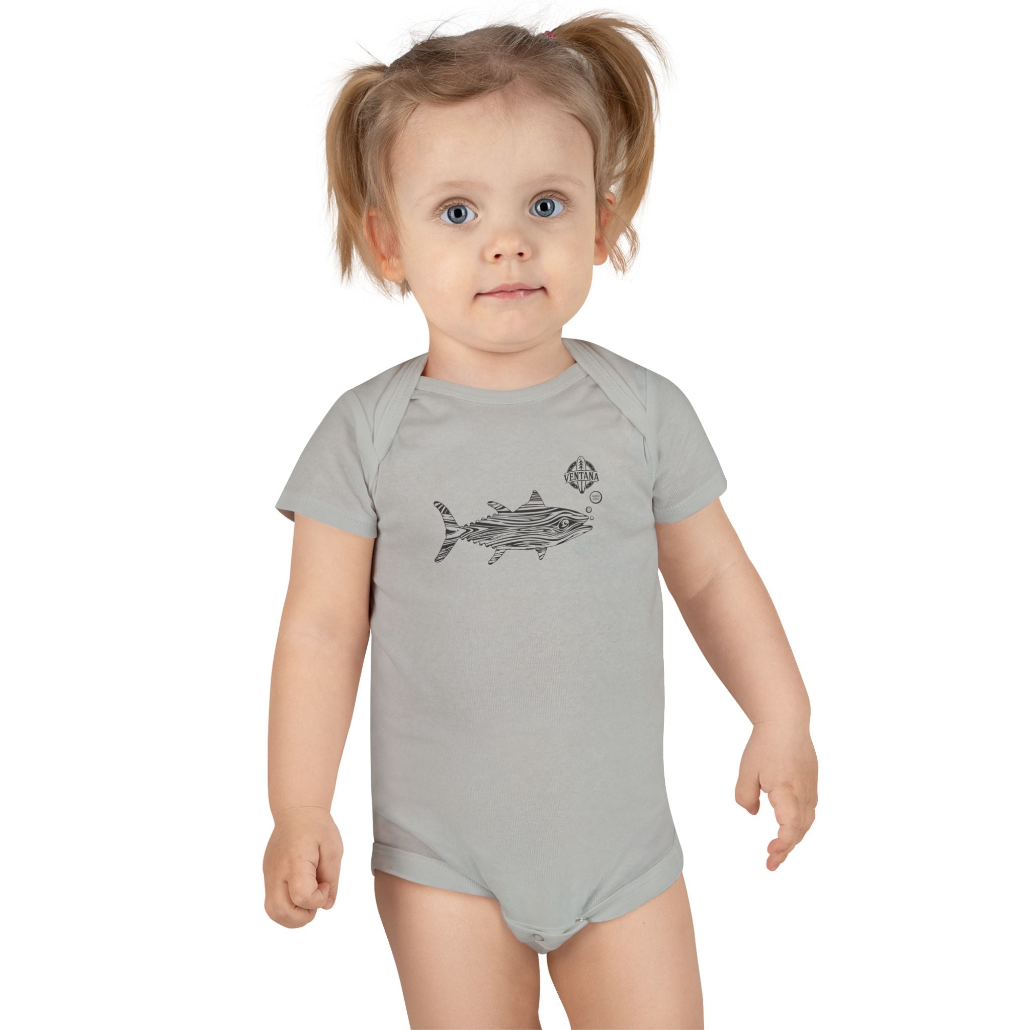 Ventana Wooden Tuna - Baby Short Sleeve 100% Cotton Onesie