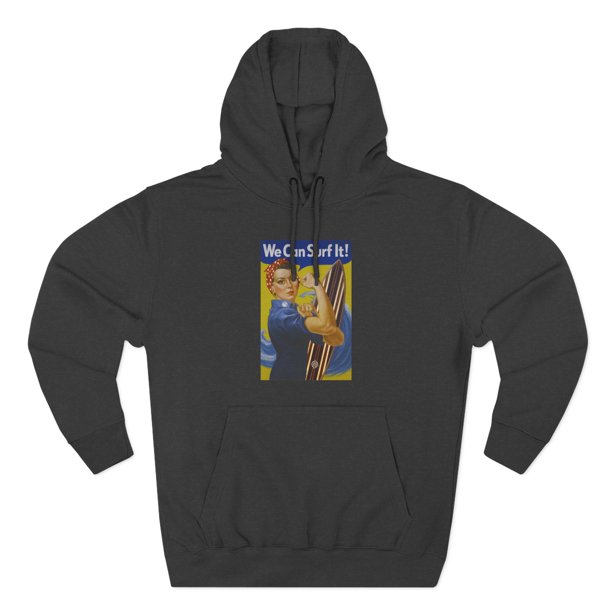 Rosie the Surfer - Pull-Over Cotton Blend Fleece Hoodie