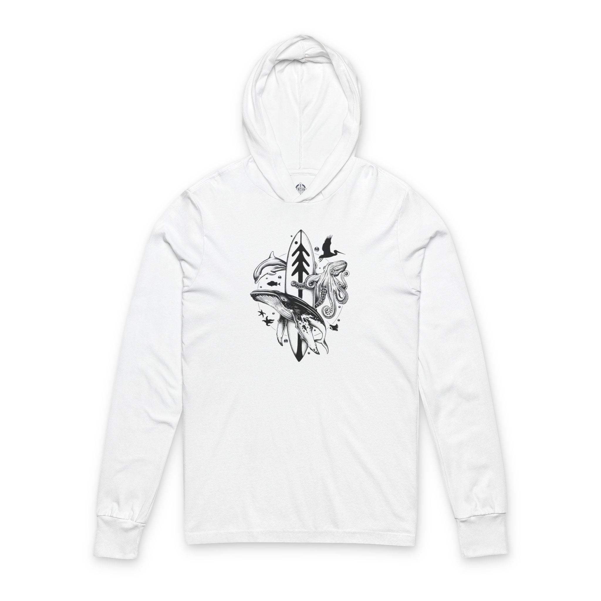 Ventana Monterey Bay by Thiago Bianchini Unisex - Cotton Long Sleeve Hooded T-Shirt