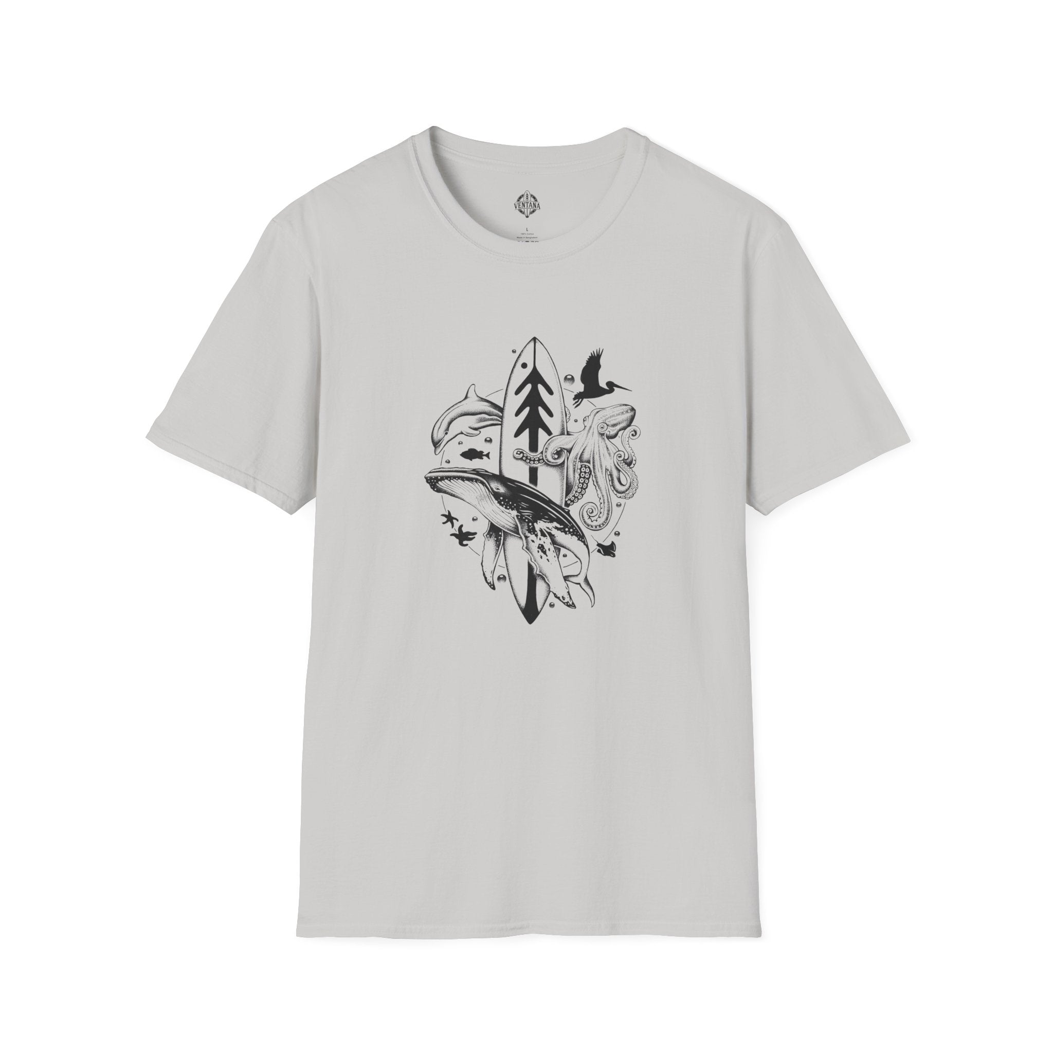 Ventana Monterey Bay by Thiago Bianchini Unisex - Soft Style U.S. Cotton T-Shirt