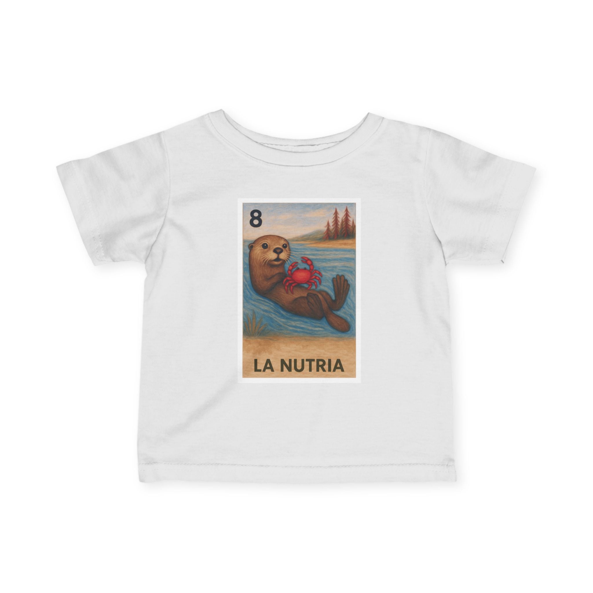 Sea Otter Lotería - Infant 100% Cotton T-Shirt (La Nutria)