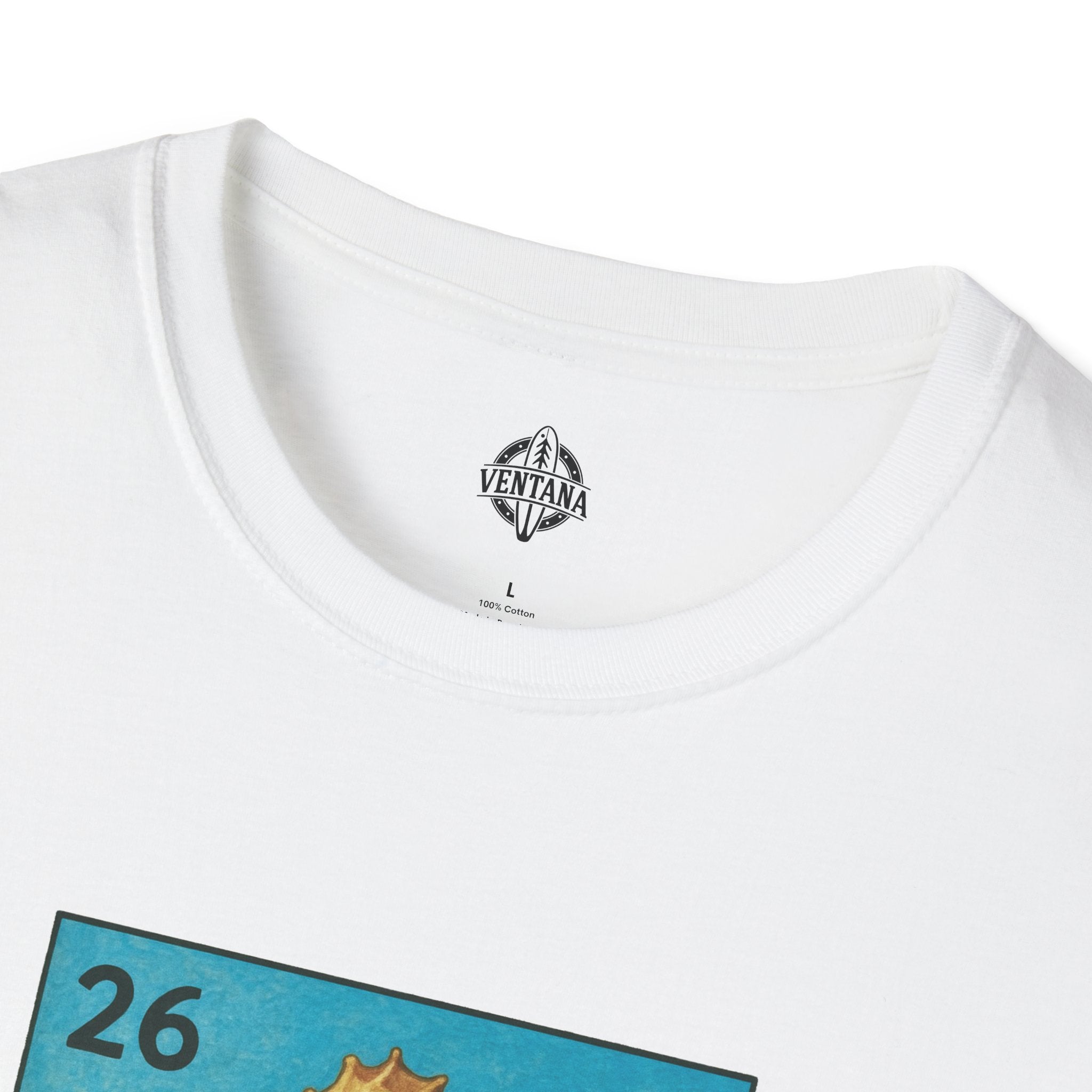 Seahorse Lotería Unisex - Soft Style U.S. Cotton T-Shirt (El Caballito del Mar)