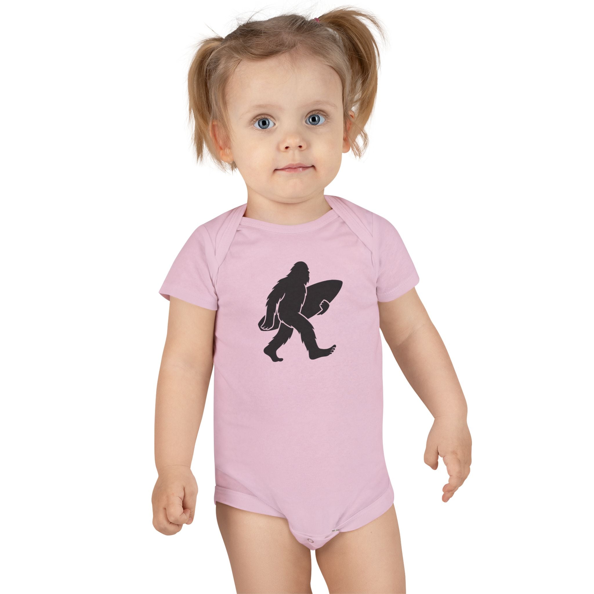 Ventana Surfsquatch - Baby Short Sleeve 100% Cotton Onesie