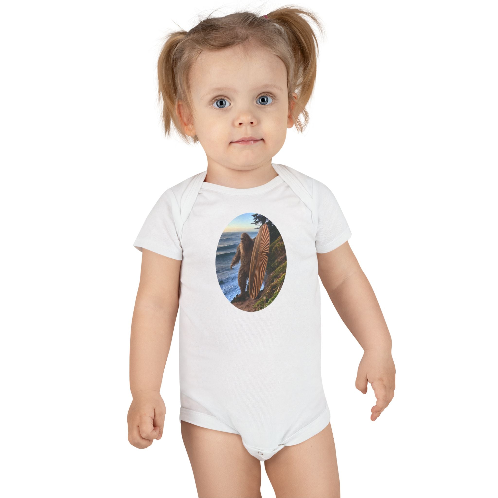 Ventana Real Surfsquatch - Baby Short Sleeve 100% Cotton Onesie