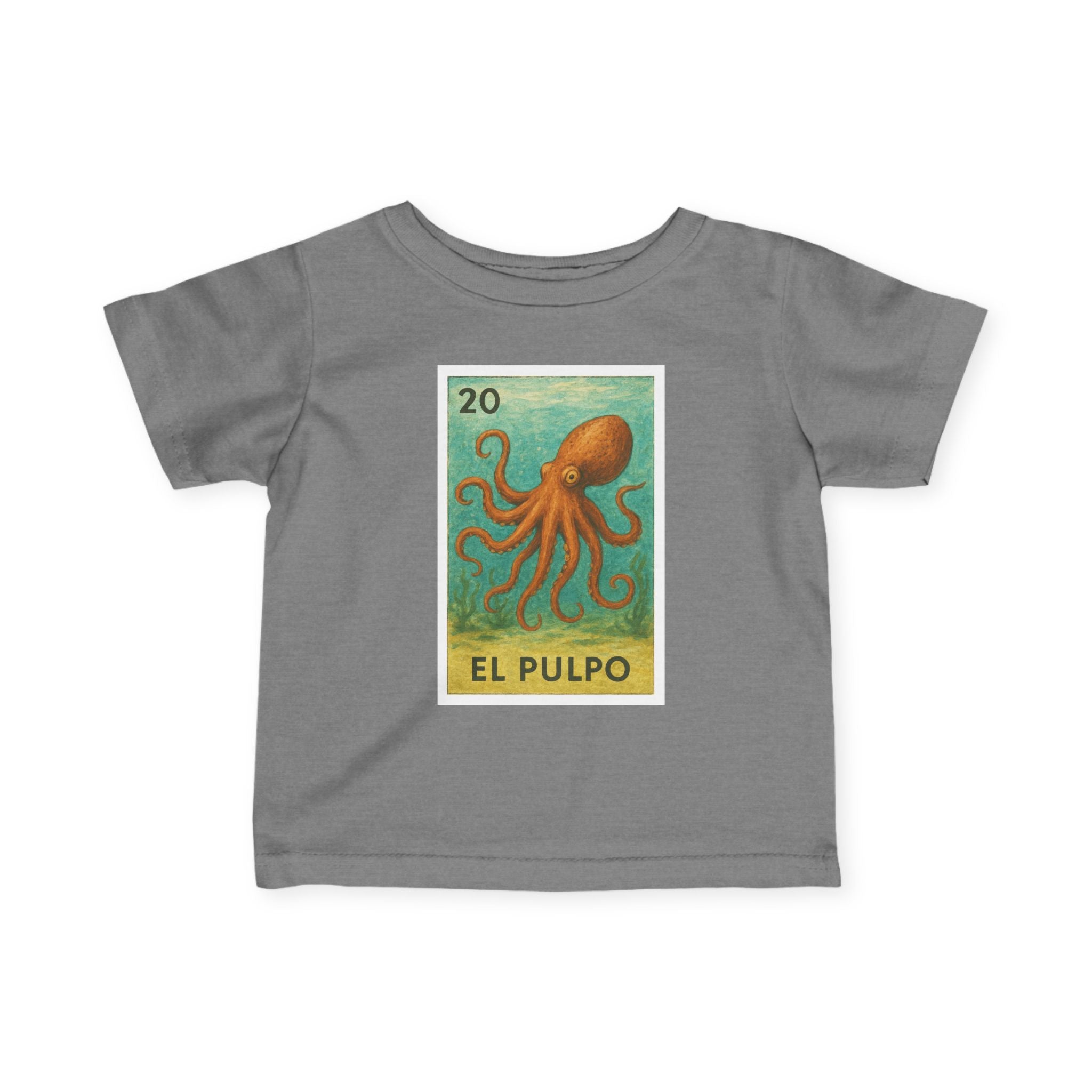 Octopus Lotería - Infant 100% Cotton T-Shirt (El Pulpo)