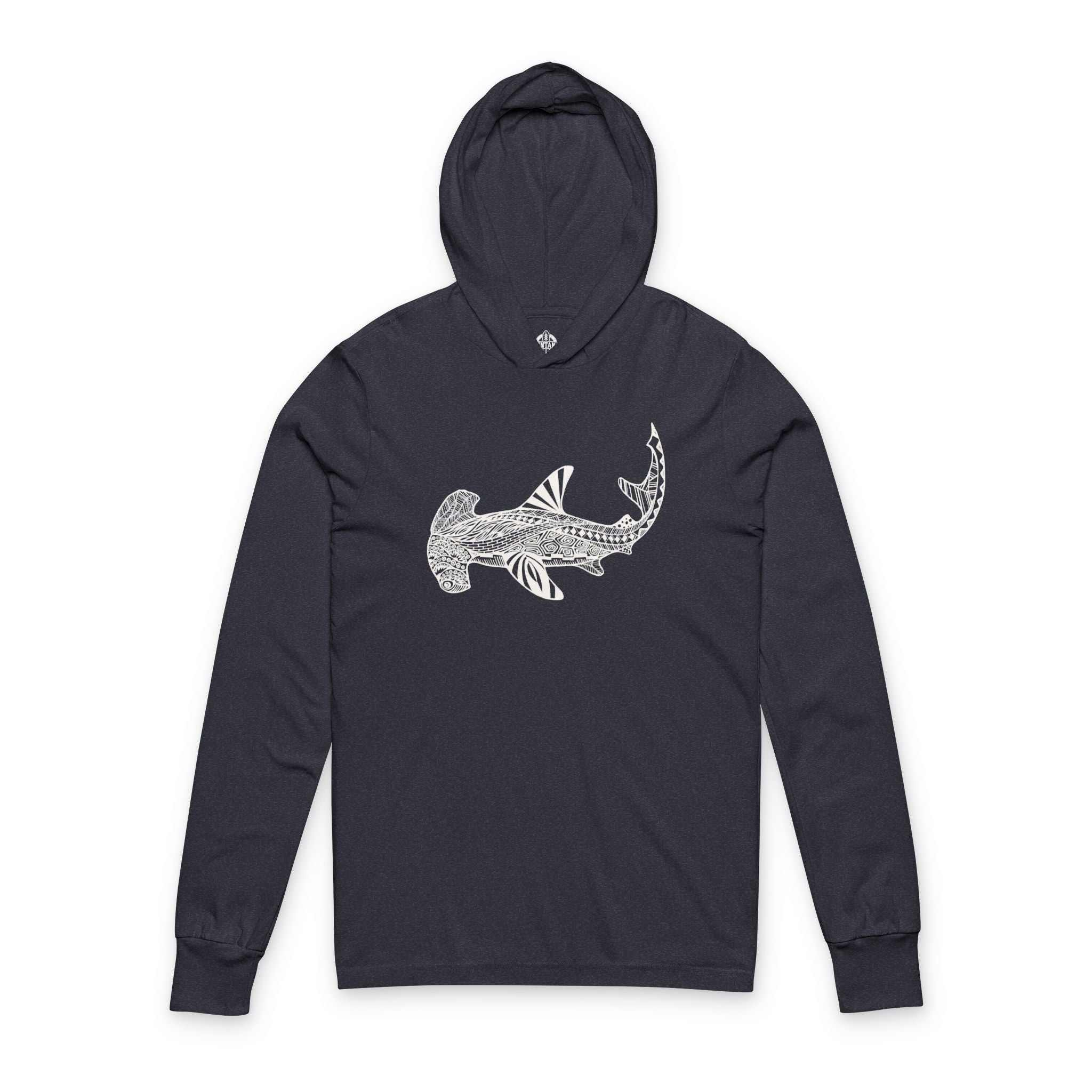 Ventangle Hammerhead Unisex - Cotton Long Sleeve Hooded T-Shirt
