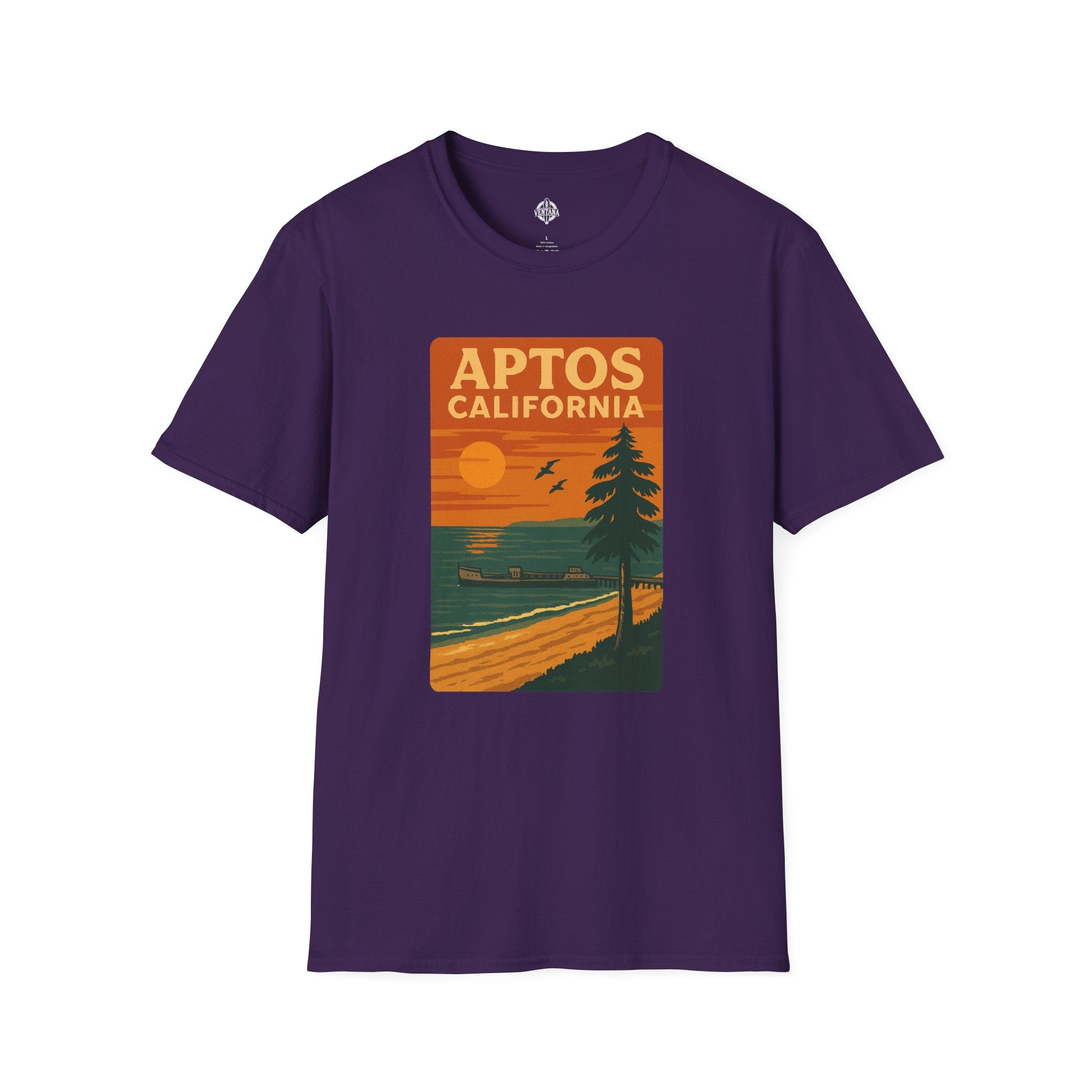 Aptos California Sunset Unisex - U.S. Cotton T-Shirt