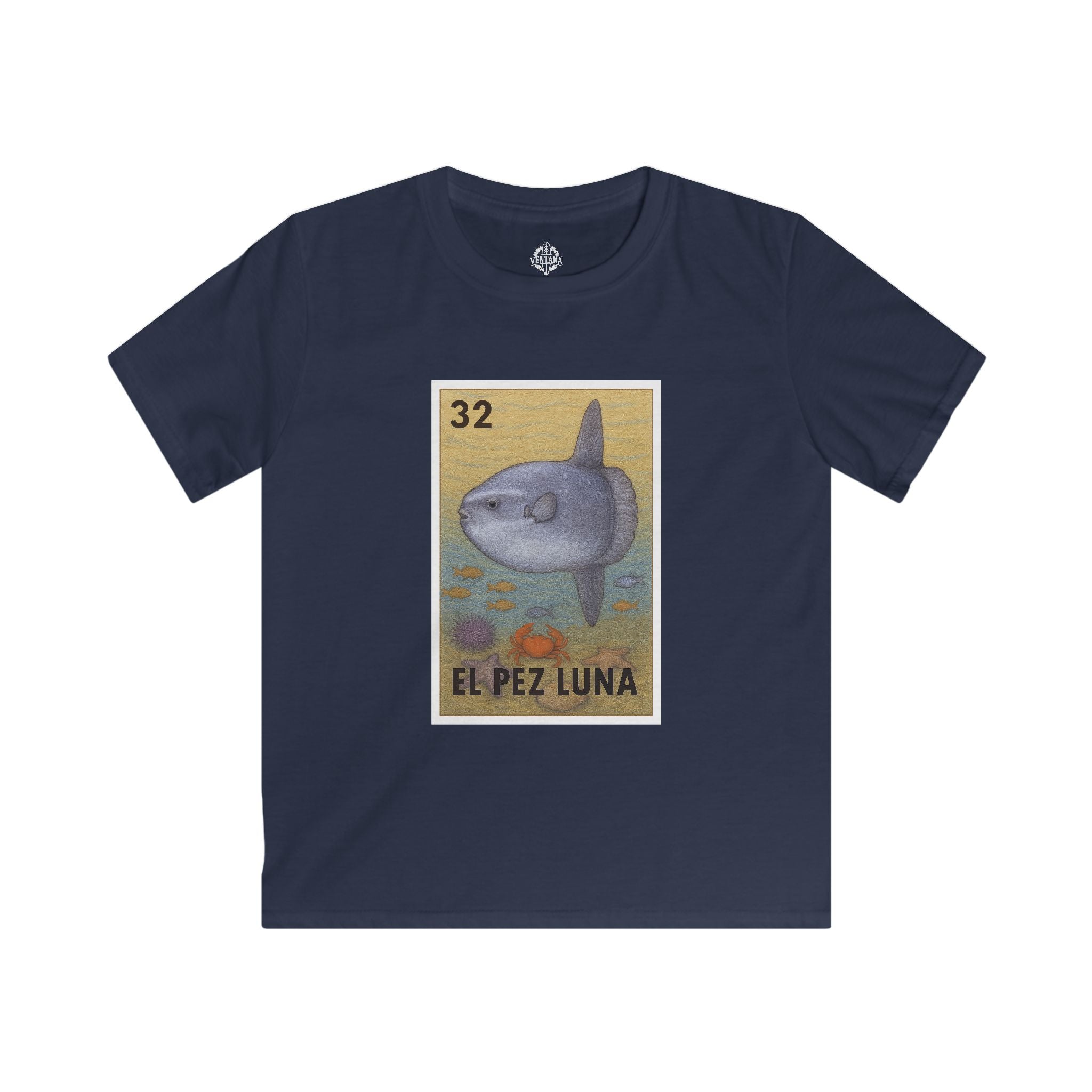 Sunfish Lotería Kids - Soft Style U.S. Cotton T-Shirt (El Pez Luna)