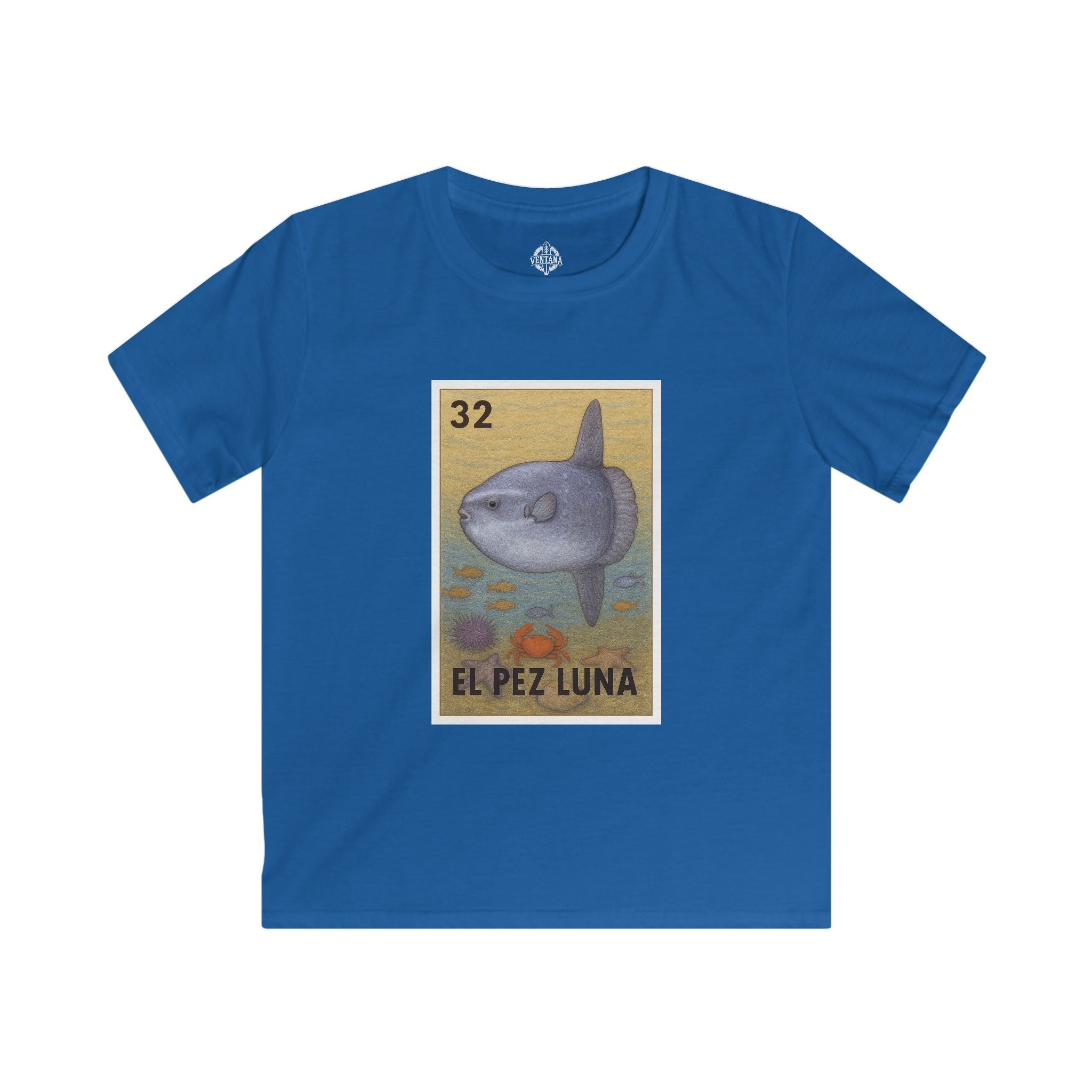 Sunfish Lotería Kids - Soft Style U.S. Cotton T-Shirt (El Pez Luna)
