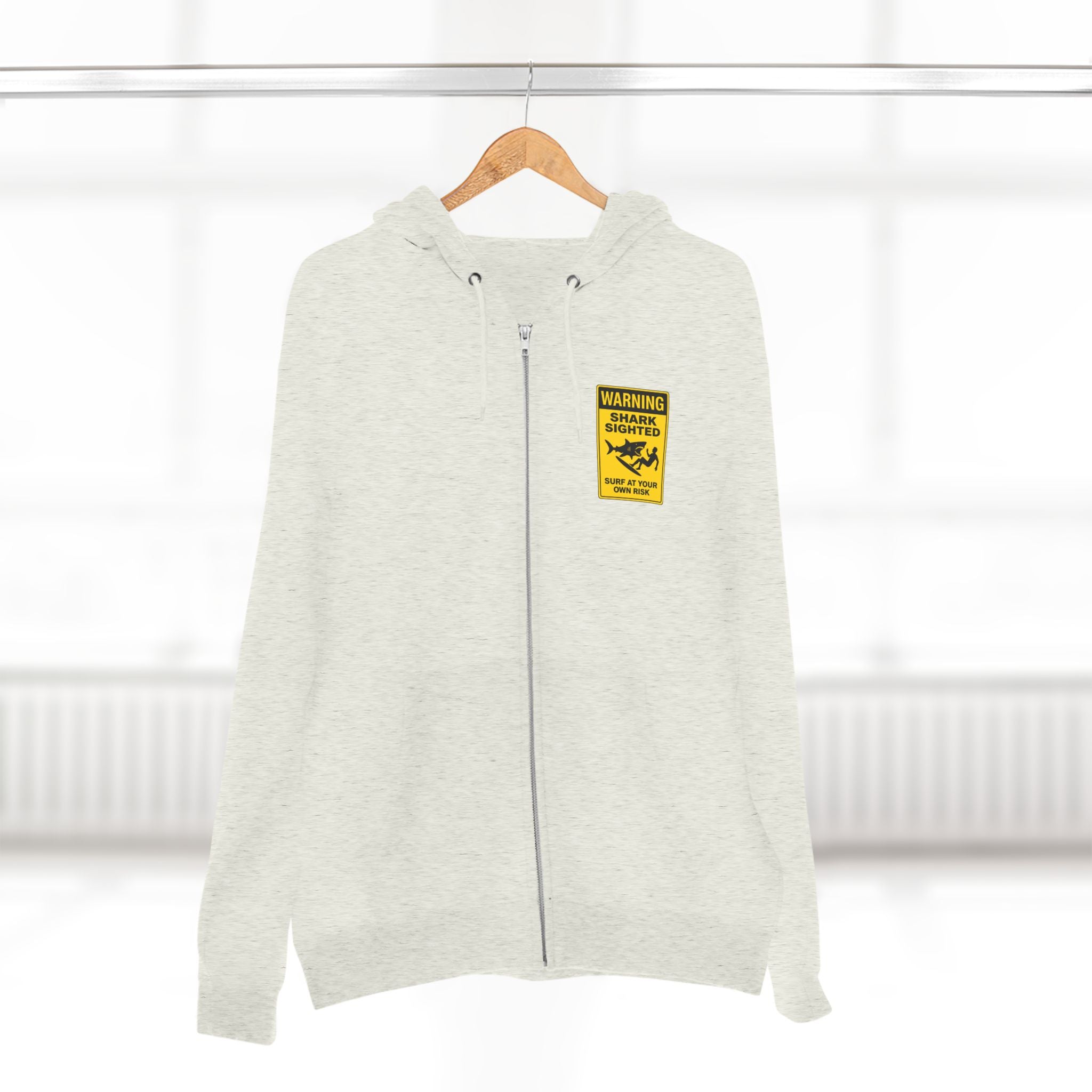 Shark Sighted Unisex - Zip Cotton Blend Fleece Hoodie