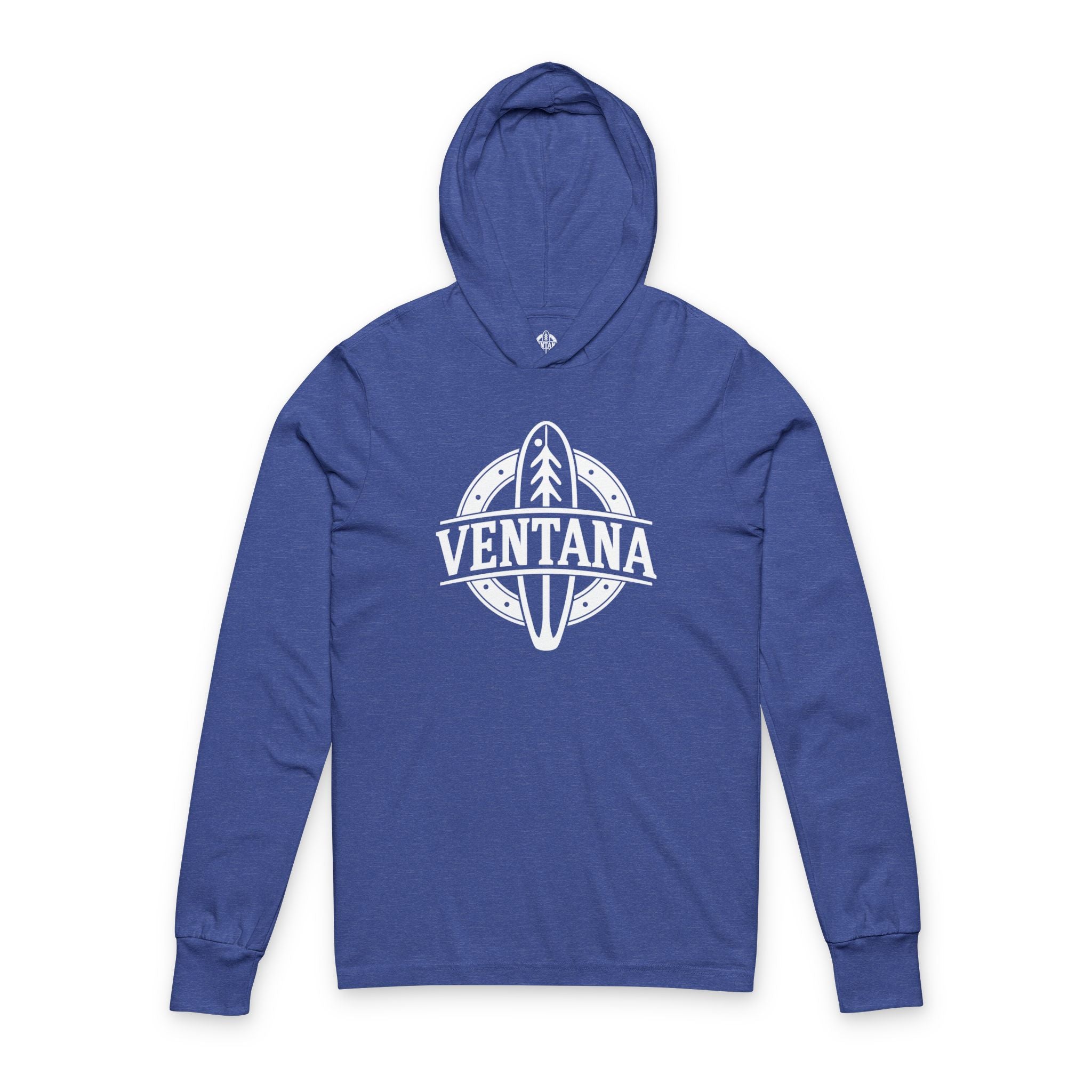 Ventana Treefish Logo Unisex - Cotton Long Sleeve Hooded T-Shirt