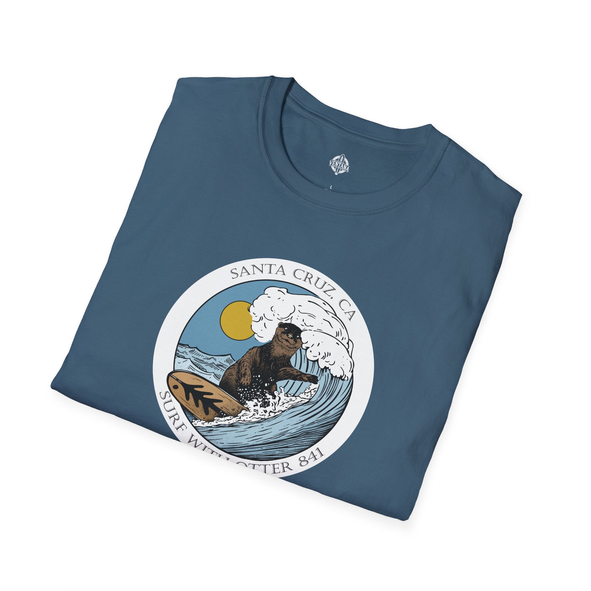 Surf with Otter 841 by Thiago Bianchini Unisex - Soft Style U.S. Cotton T-Shirt