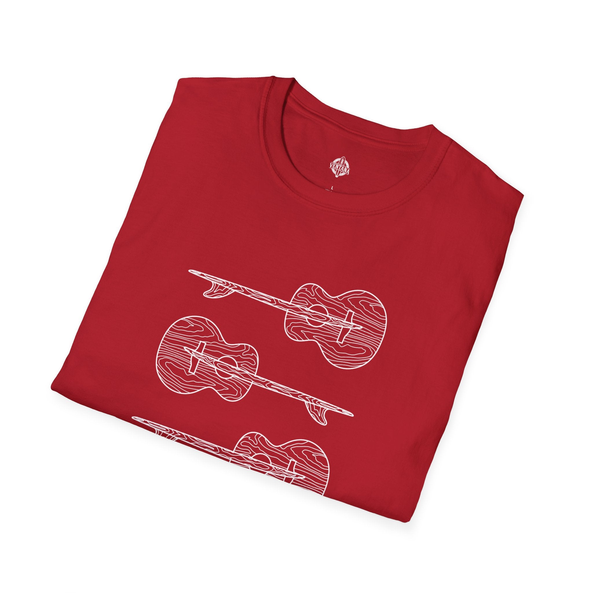 Ventana Santa Cruz Guitar Collab Unisex - Soft Style U.S. Cotton T-Shirt