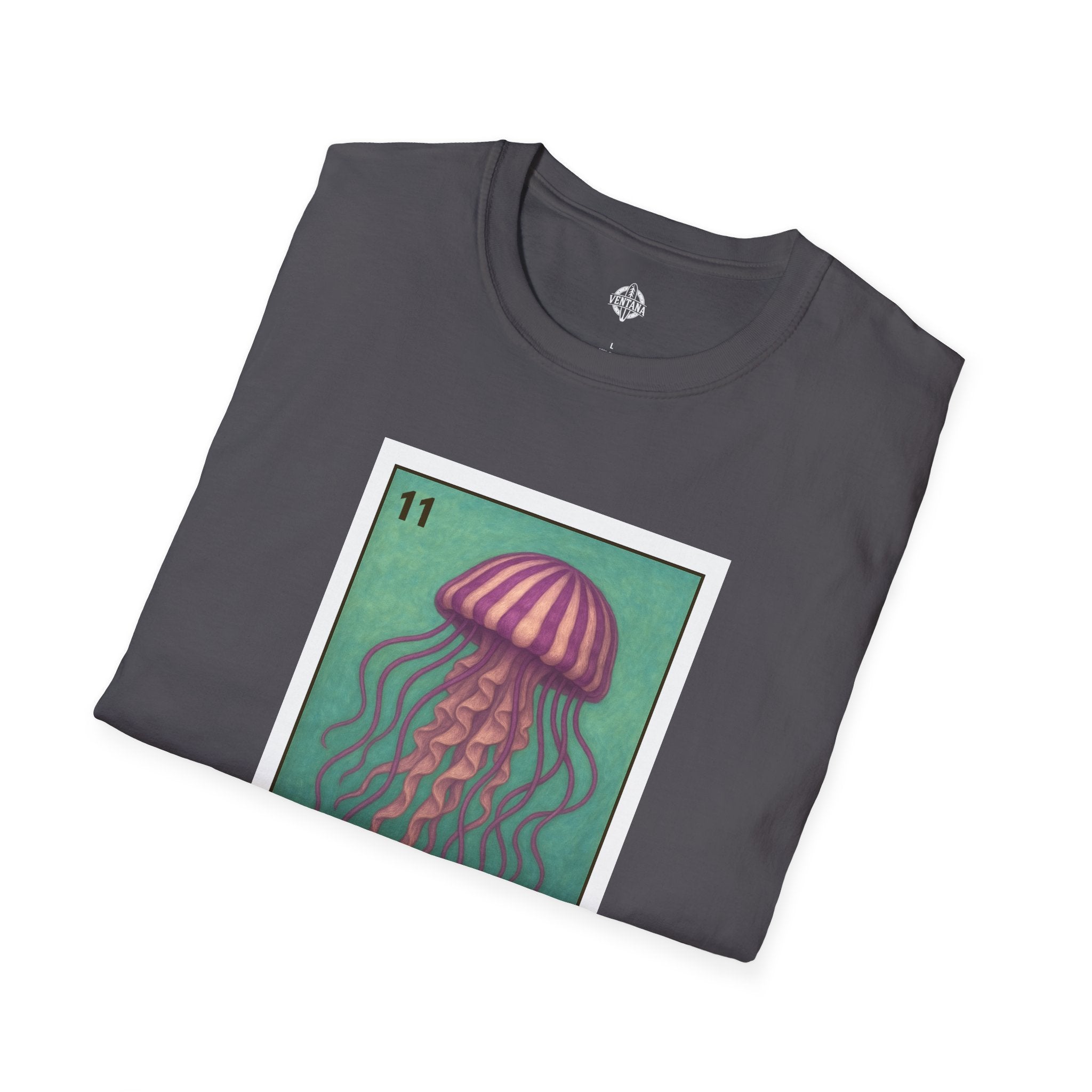 Sea Jelly Lotería Unisex - Soft Style U.S. Cotton T-Shirt (La Medusa)