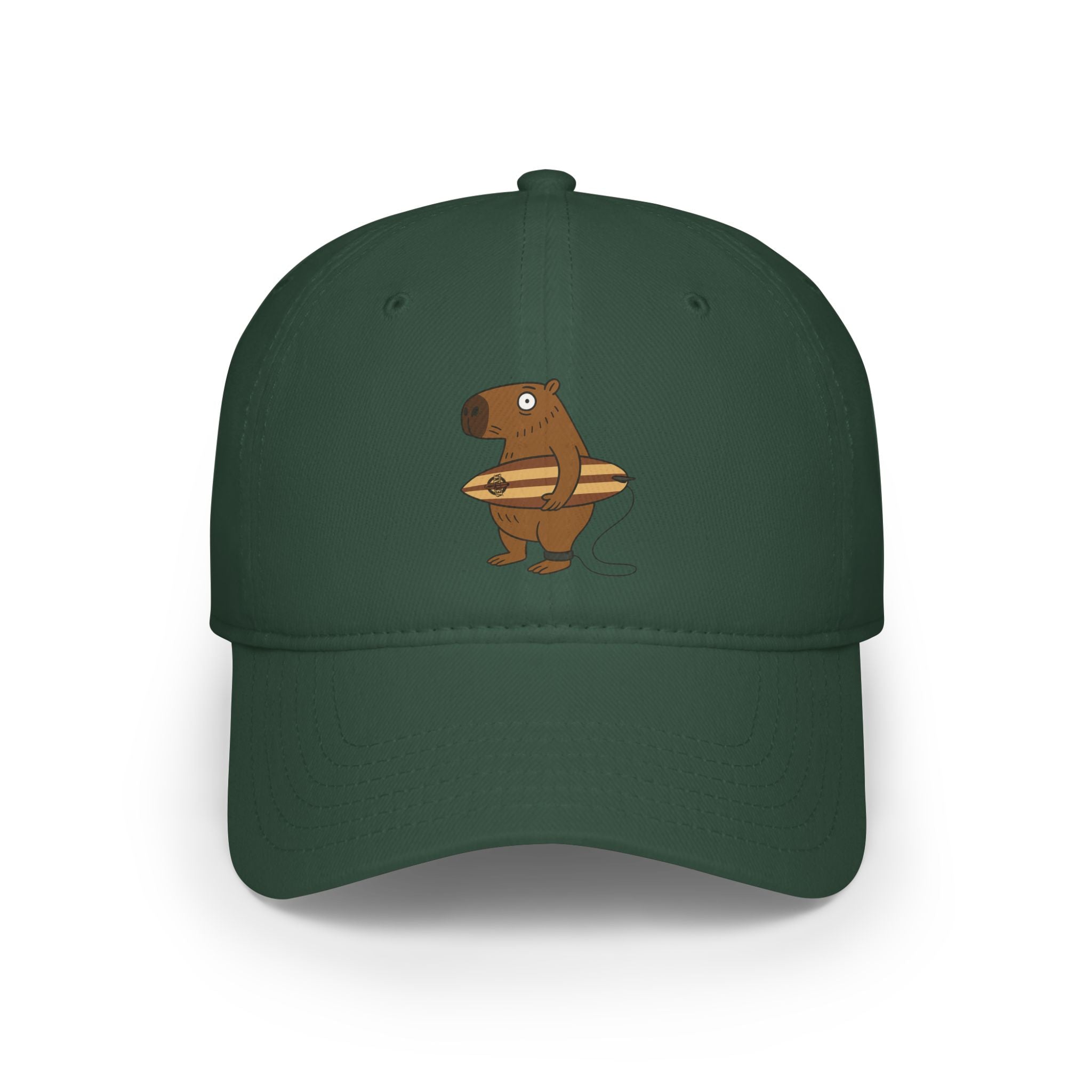 Capybara Surfer - 100% Cotton Baseball Cap