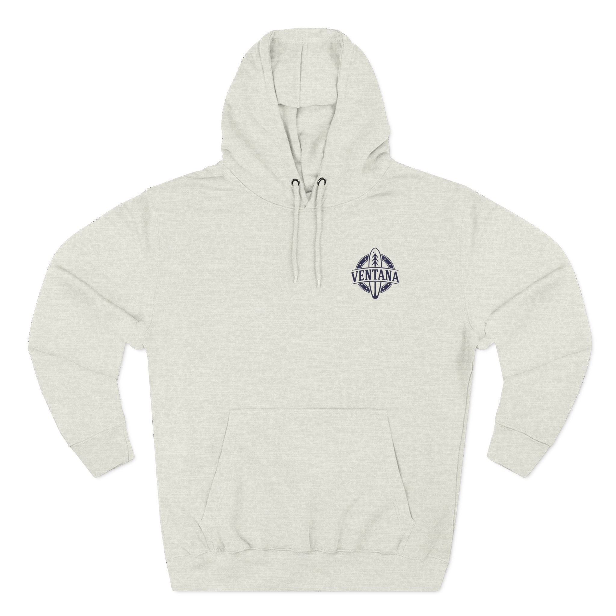 Ventana Treefish Logo - Pull-Over Cotton Blend Fleece Hoodie