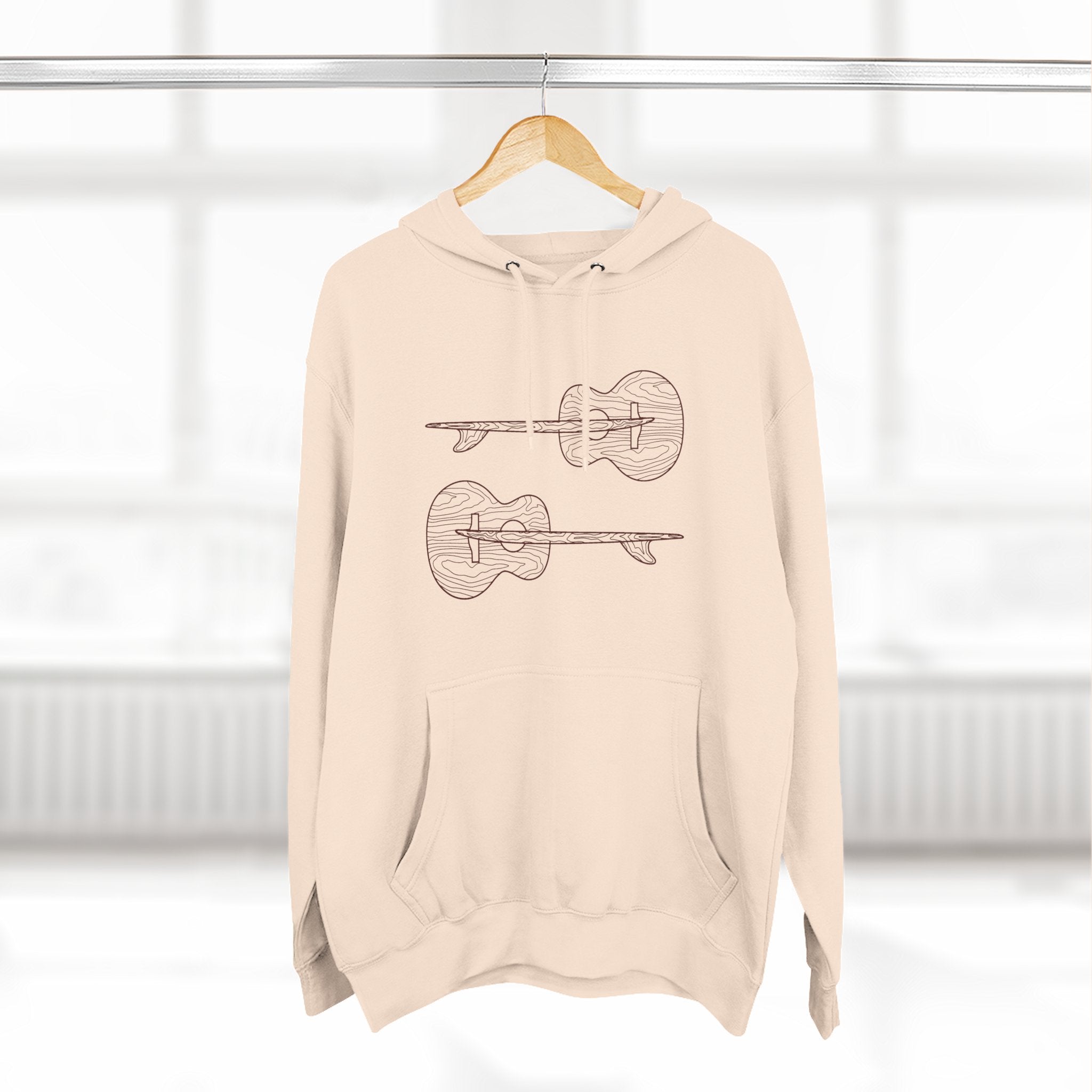 Ventana Santa Cruz Guitar Collab Unisex - Pull-Over Cotton Blend Fleece Hoodie