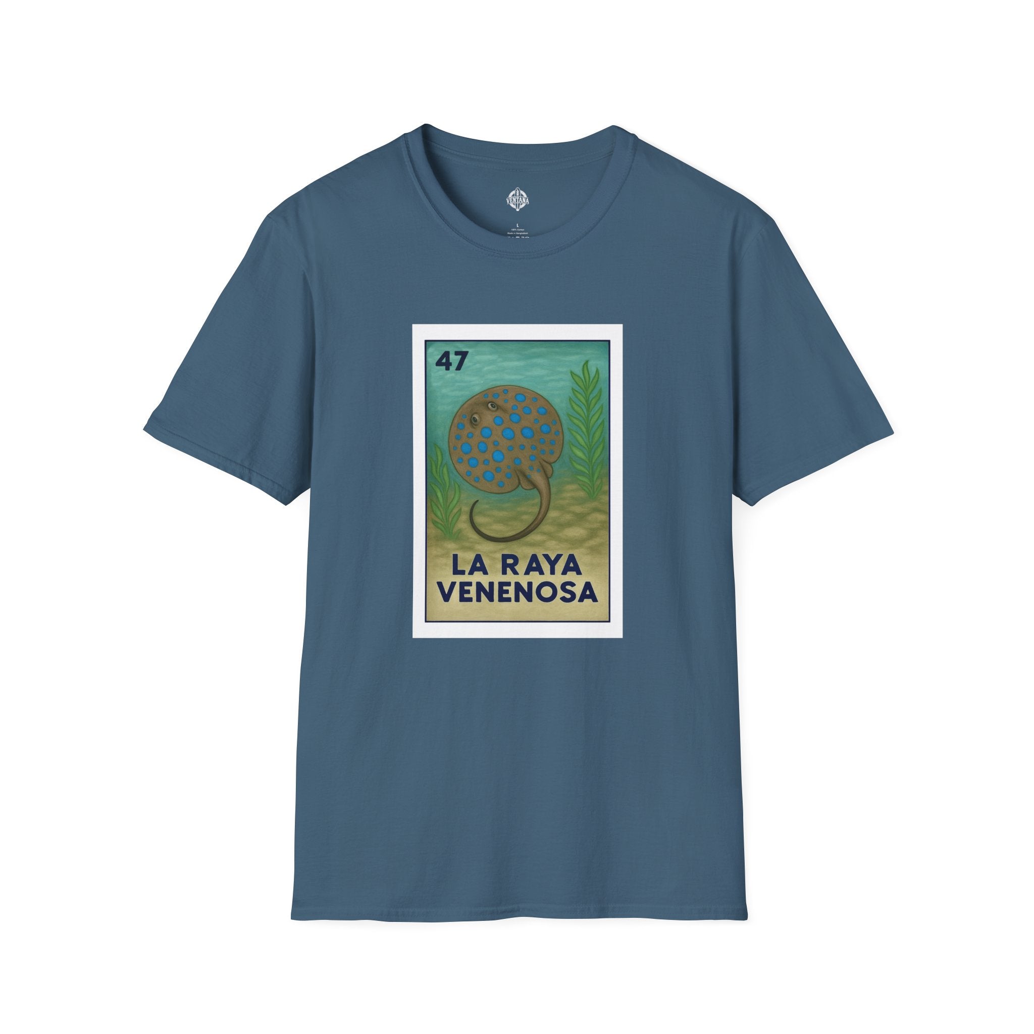 Stingray Lotería Unisex - Soft Style U.S. Cotton T-Shirt (La Raya Venenosa)