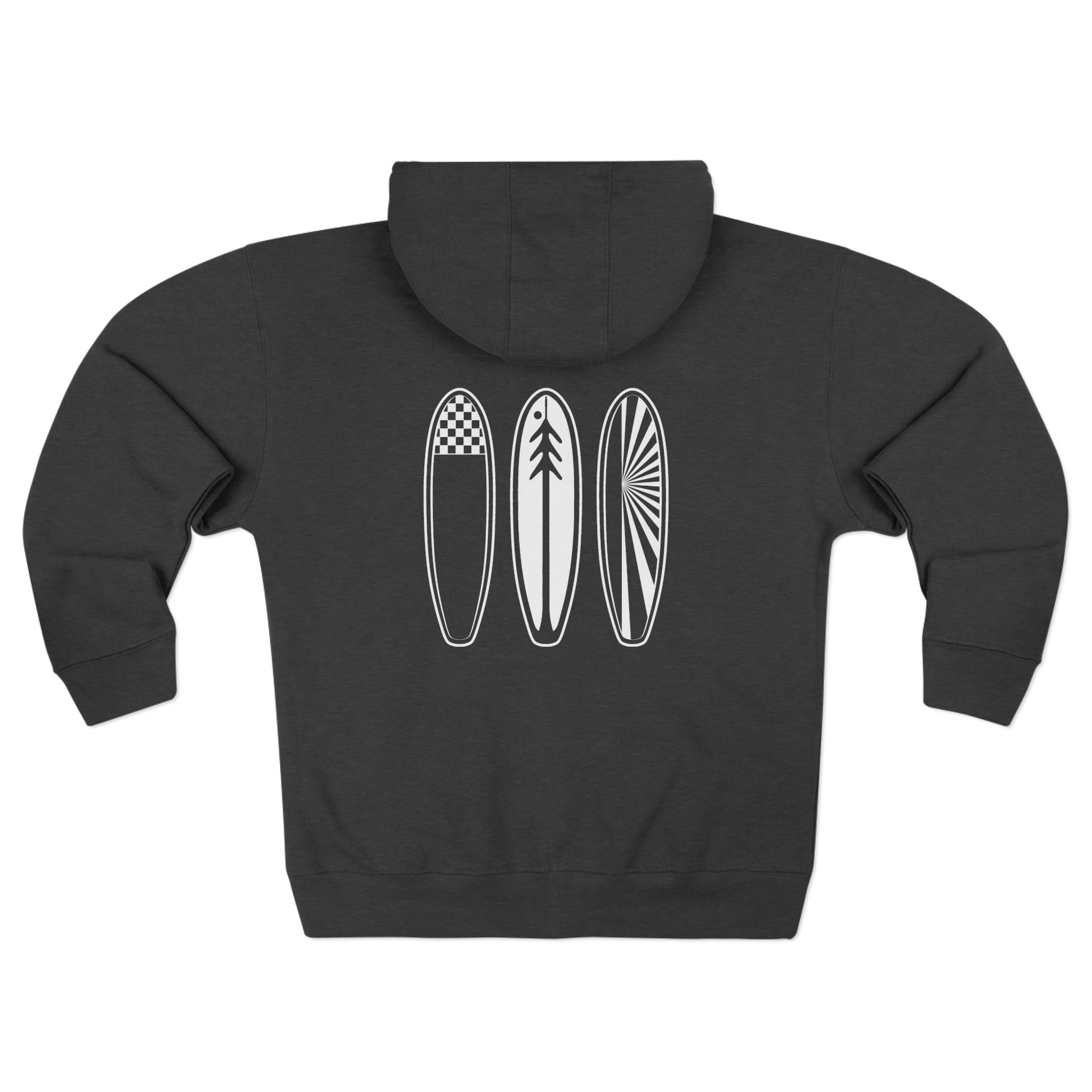 Ventana Three Board Unisex - Zip Cotton Blend Fleece Hoodie