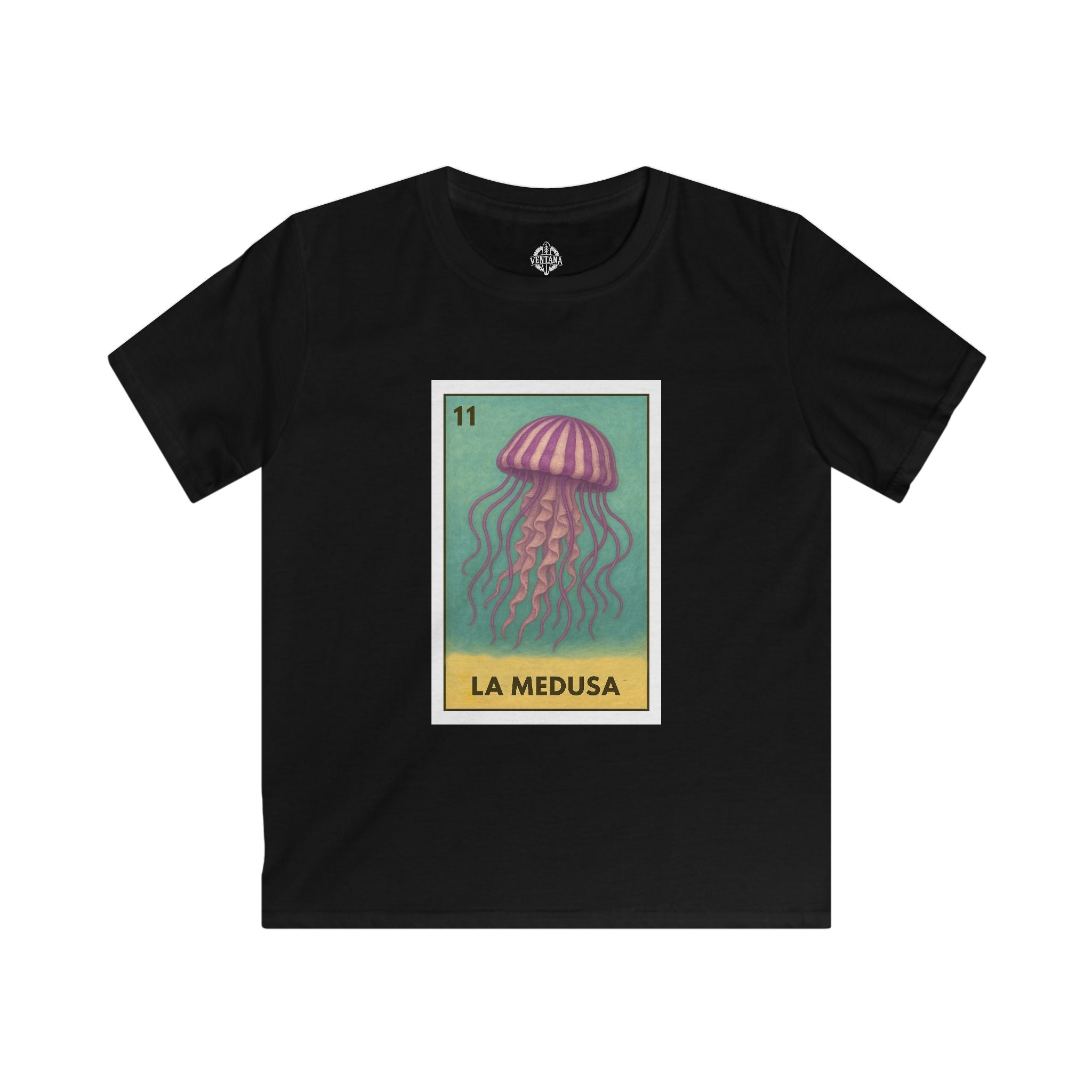 Sea Jelly Lotería Kids - Soft Style U.S. Cotton T-Shirt (La Medusa)