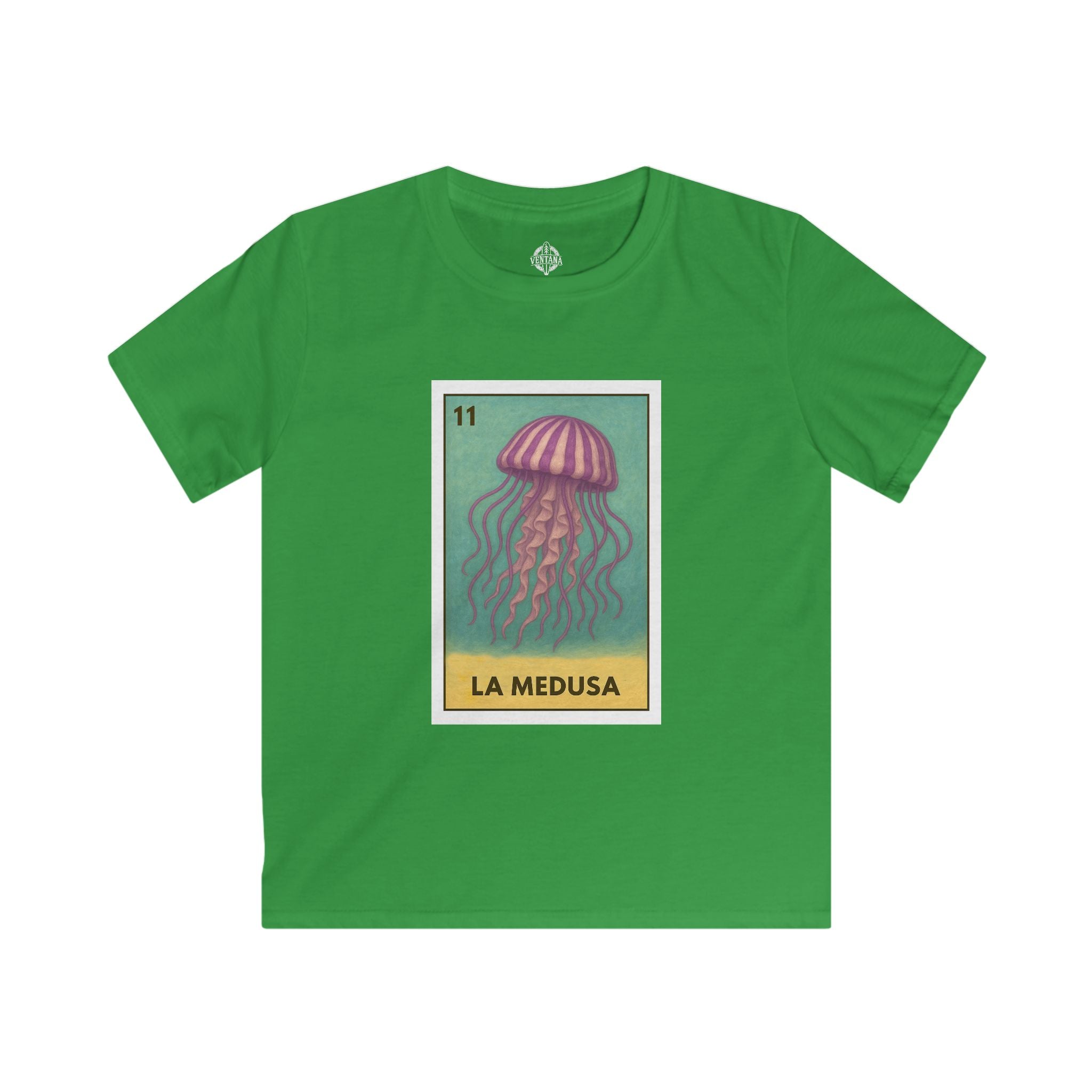 Sea Jelly Lotería Kids - Soft Style U.S. Cotton T-Shirt (La Medusa)