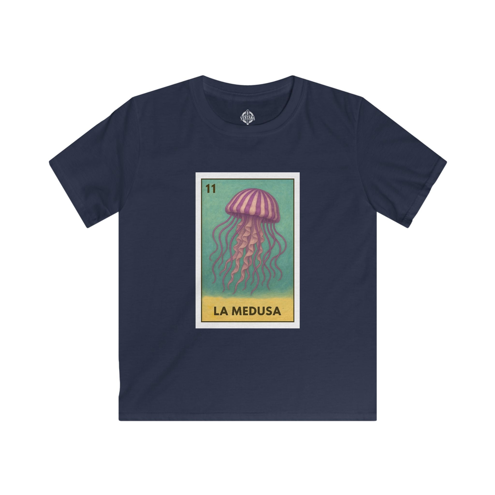 Sea Jelly Lotería Kids - Soft Style U.S. Cotton T-Shirt (La Medusa)