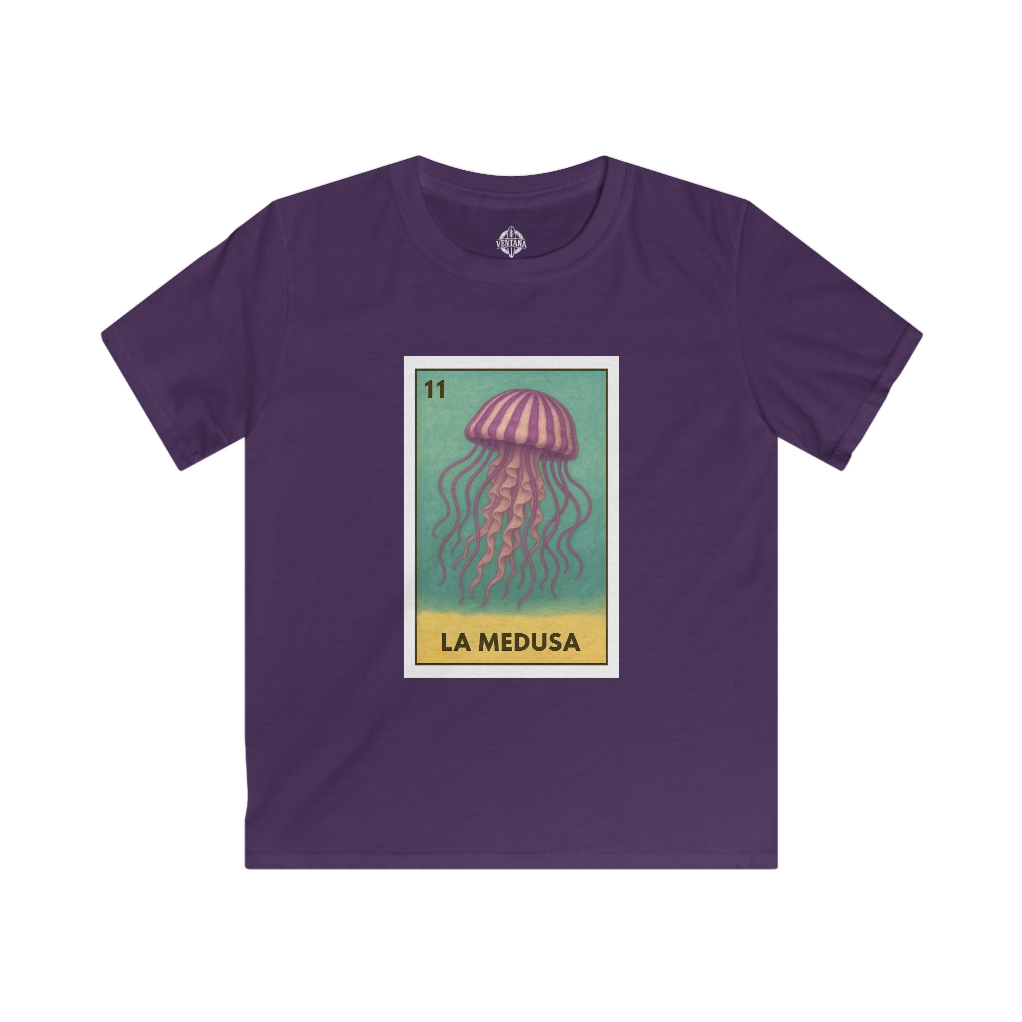 Sea Jelly Lotería Kids - Soft Style U.S. Cotton T-Shirt (La Medusa)