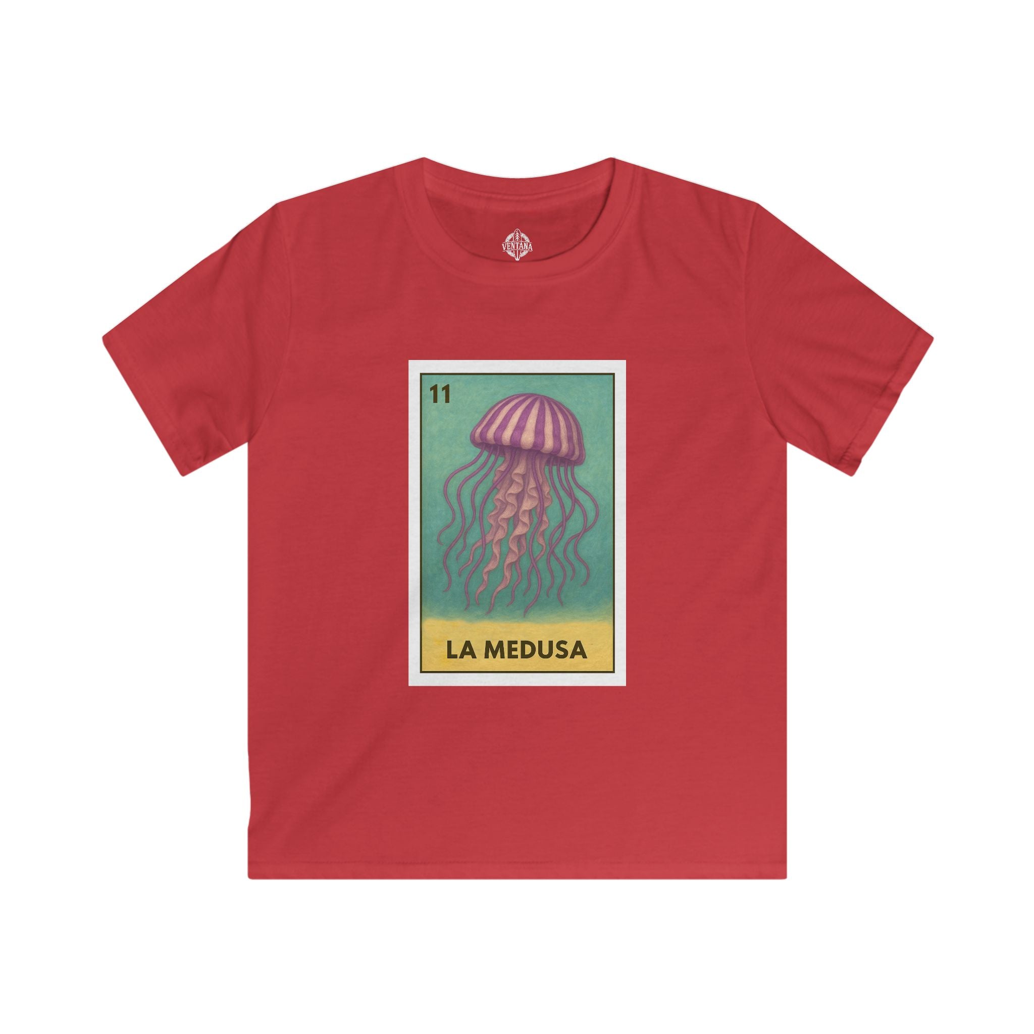 Sea Jelly Lotería Kids - Soft Style U.S. Cotton T-Shirt (La Medusa)