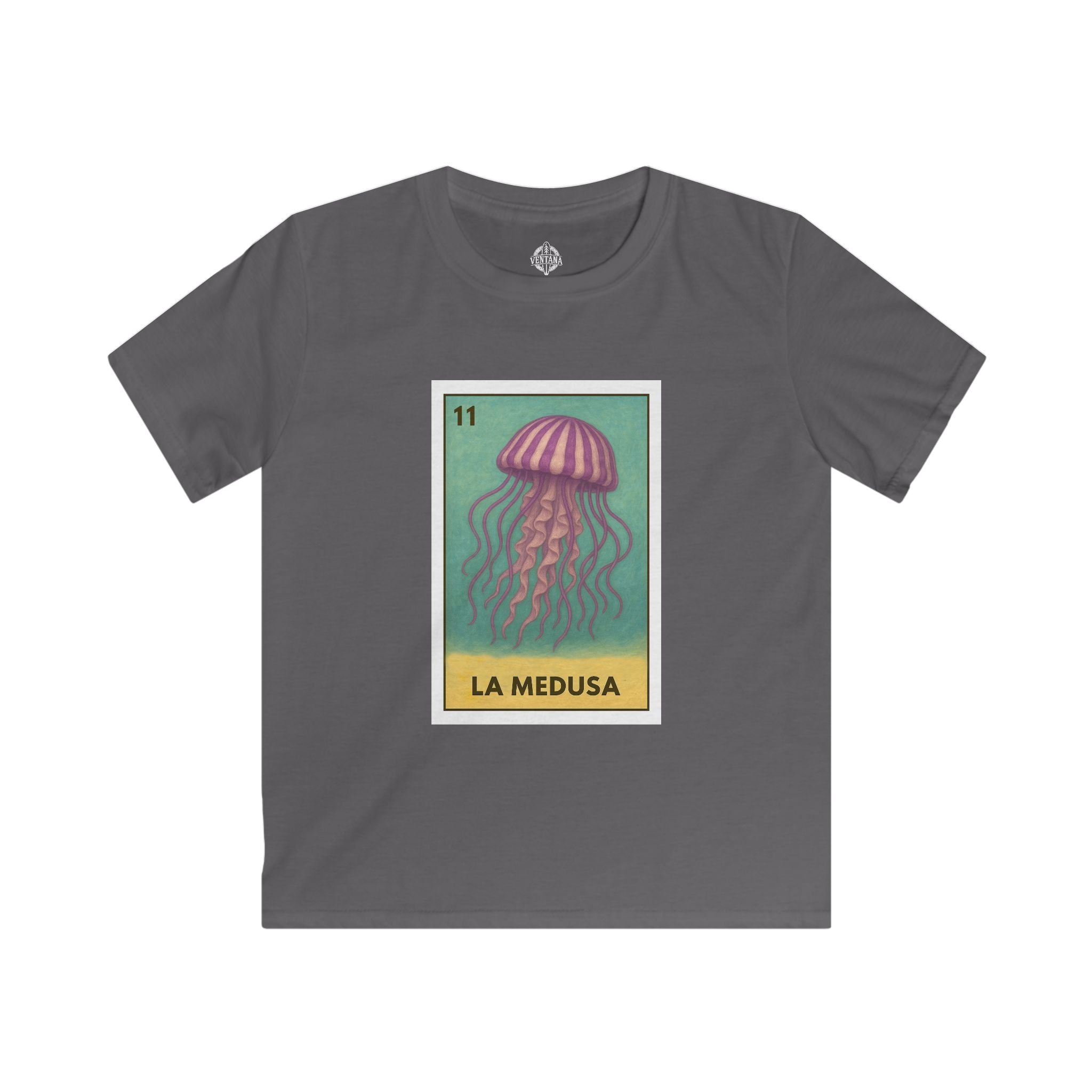 Sea Jelly Lotería Kids - Soft Style U.S. Cotton T-Shirt (La Medusa)