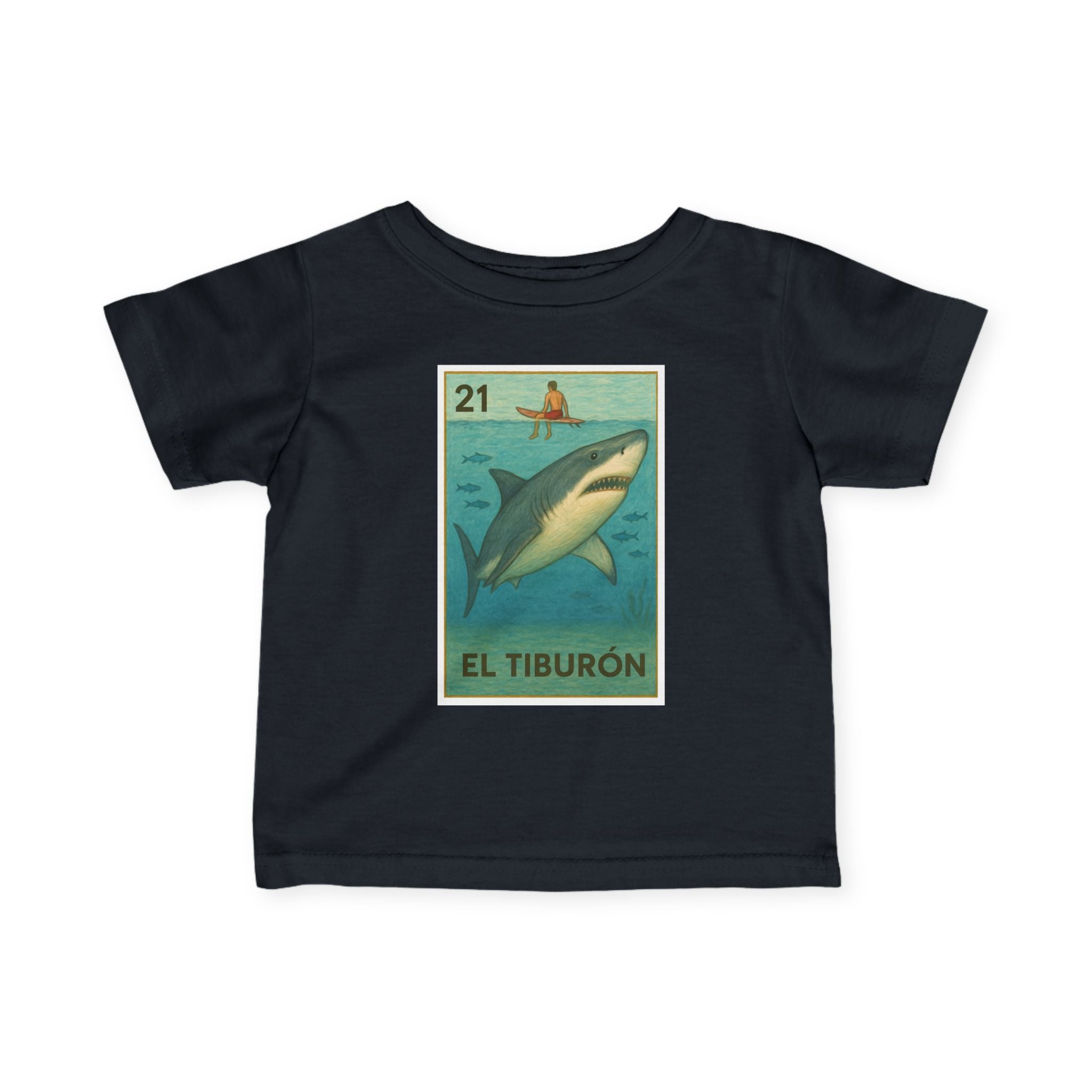 Shark Lotería - Infant 100% Cotton T-Shirt (El Tiburón)