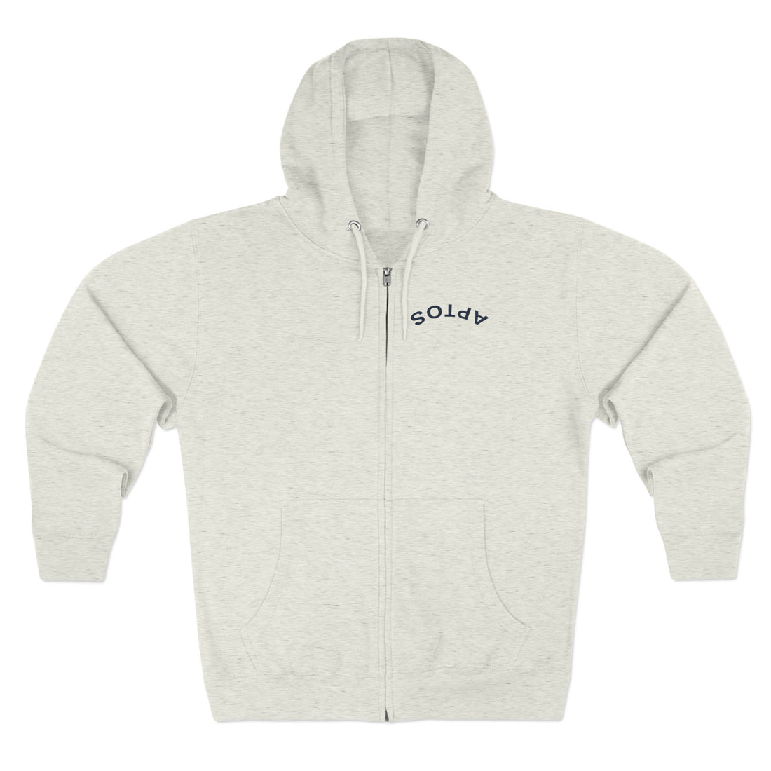 Aptos California Upside Down Unisex - Zip Cotton Blend Fleece Hoodie