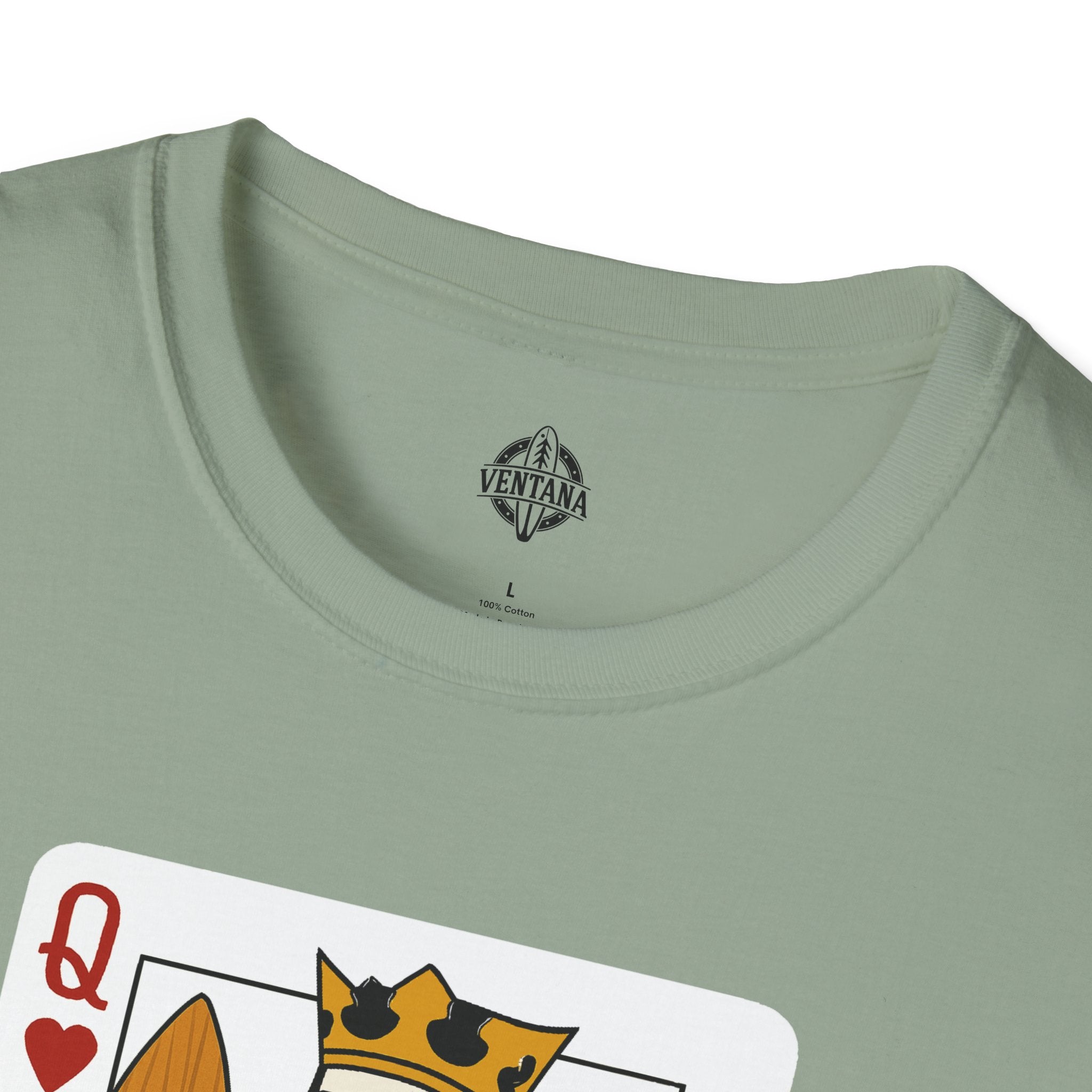 Queen of Hearts Surfer Unisex - U.S. Cotton T-Shirt