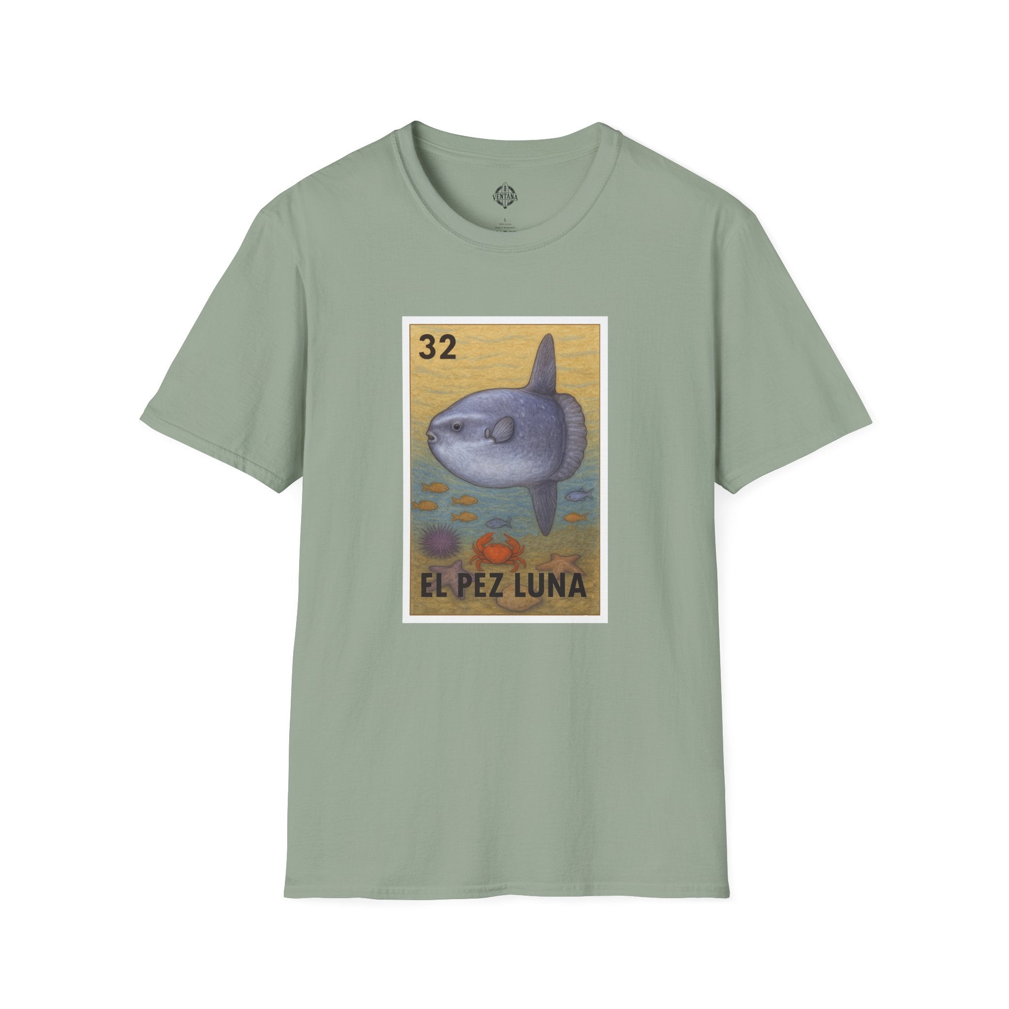 Sunfish Lotería Unisex - Soft Style U.S. Cotton T-Shirt (El Pez Luna)
