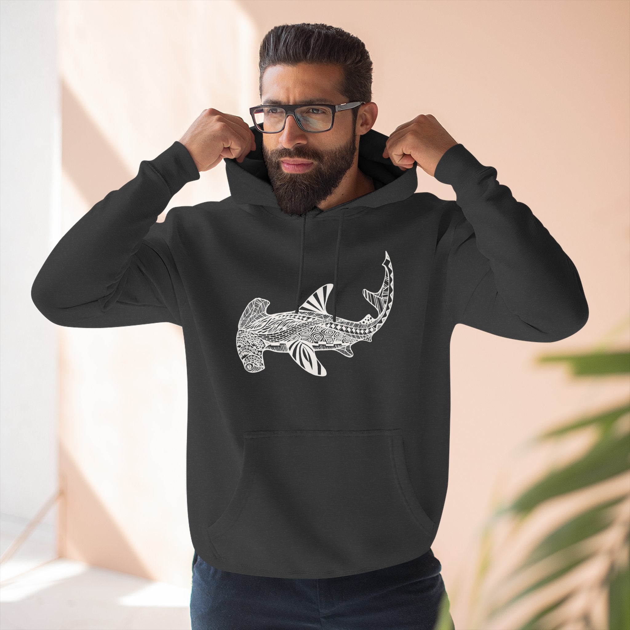 Ventangle Hammerhead Unisex - Pull-Over Cotton Blend Fleece Hoodie