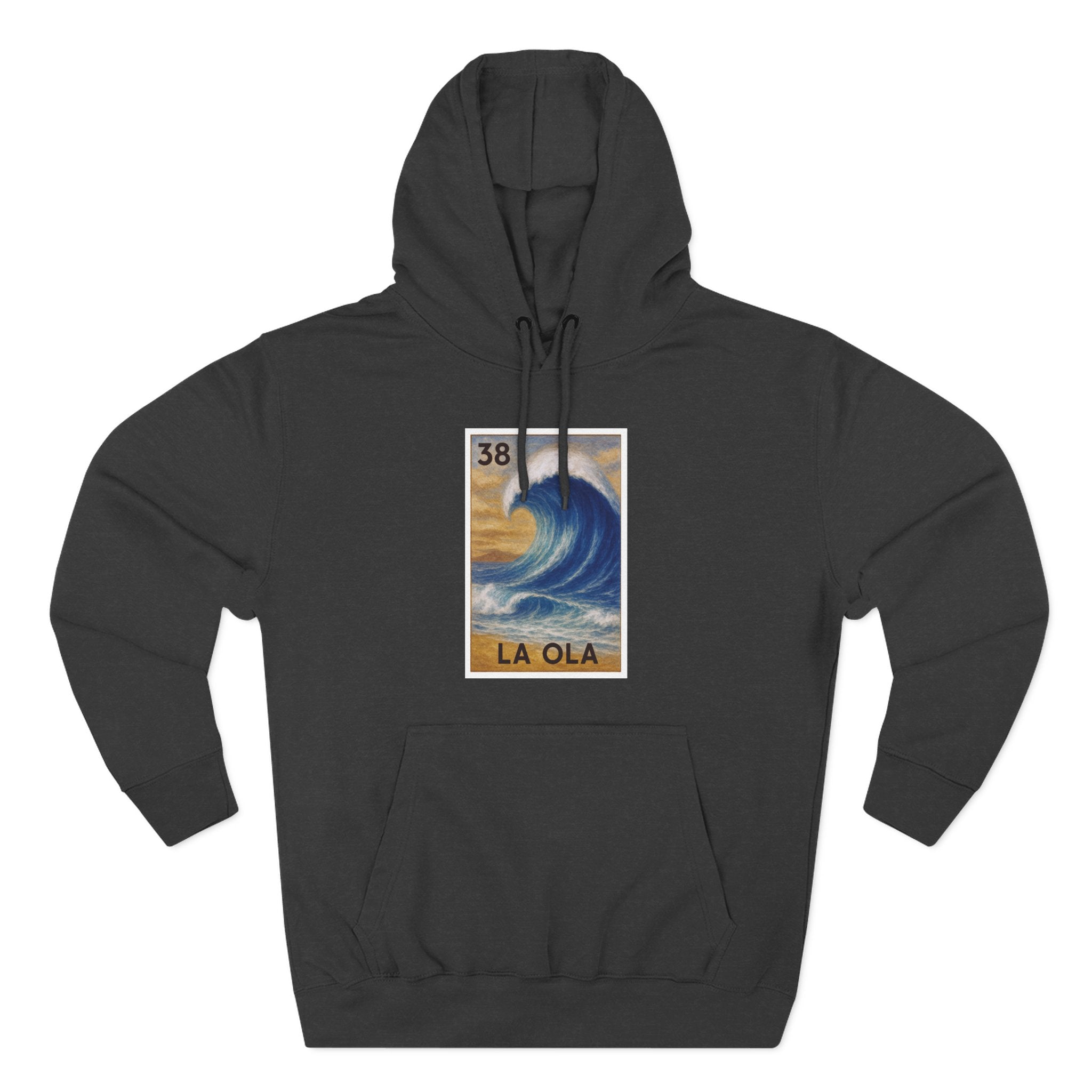 Wave Lotería Unisex - Pull-Over Cotton Blend Fleece Hoodie (La Ola)