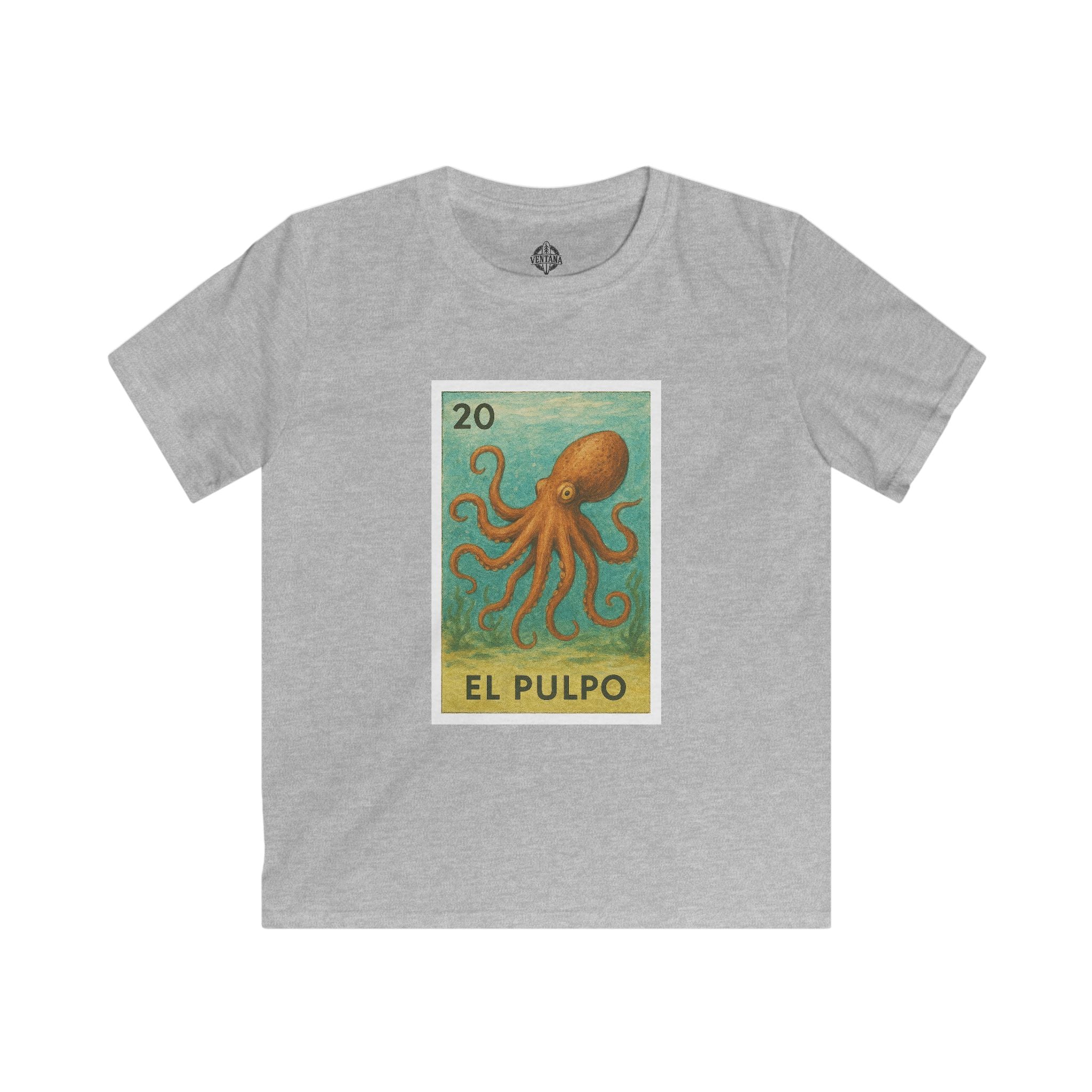 Octopus Lotería Kids - Soft Style U.S. Cotton T-Shirt (El Pulpo)