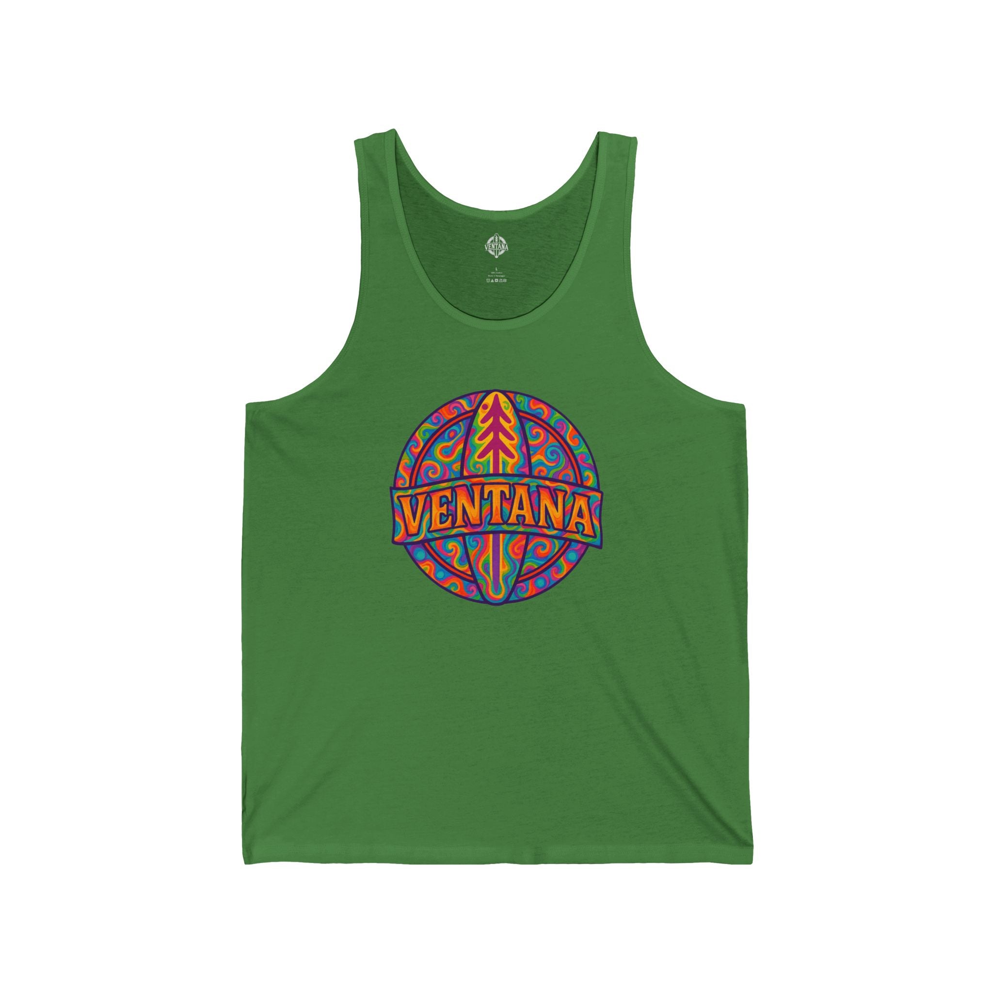 Ventana Psychedelic Treefish Logo - Cotton Jersey Tank Top Unisex