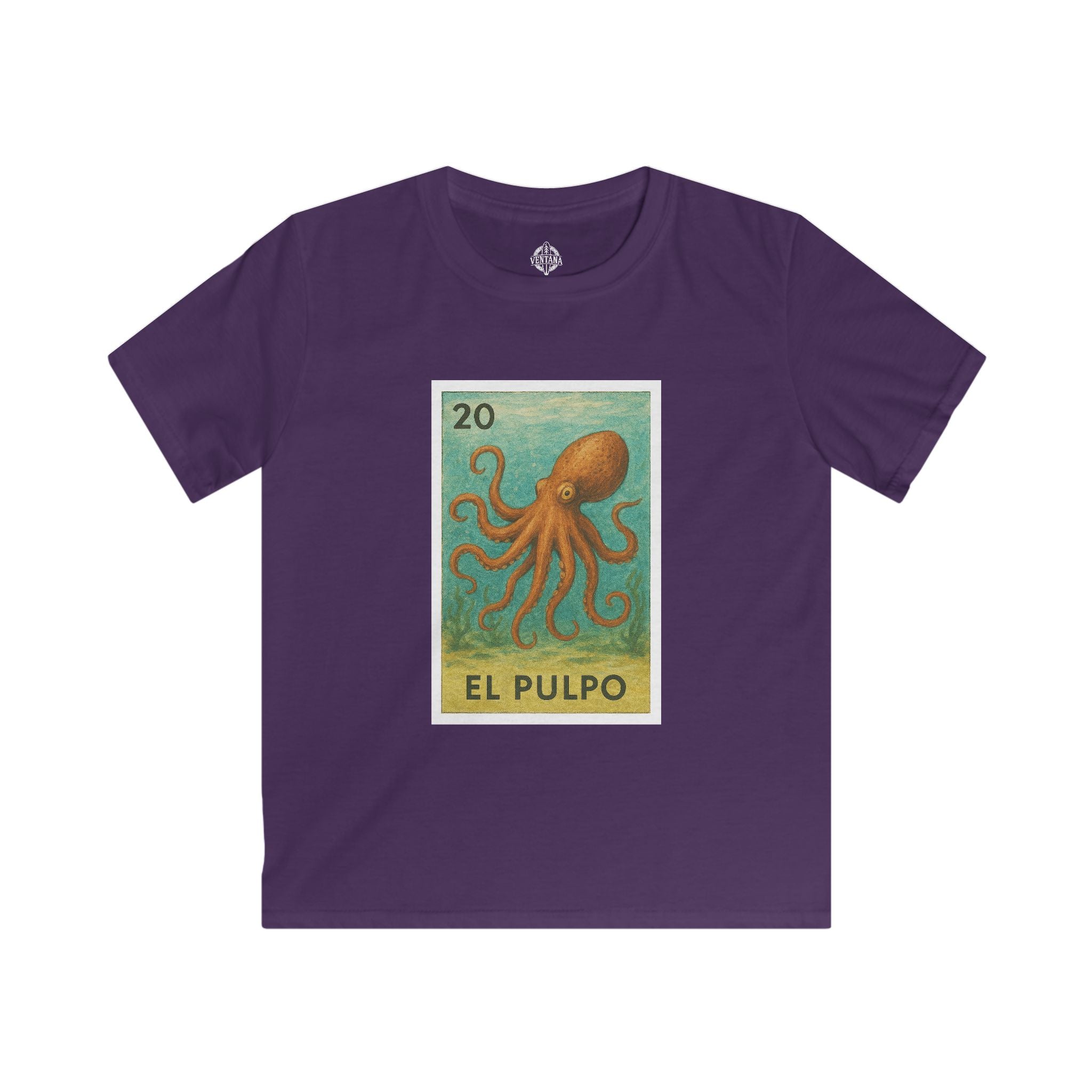 Octopus Lotería Kids - Soft Style U.S. Cotton T-Shirt (El Pulpo)