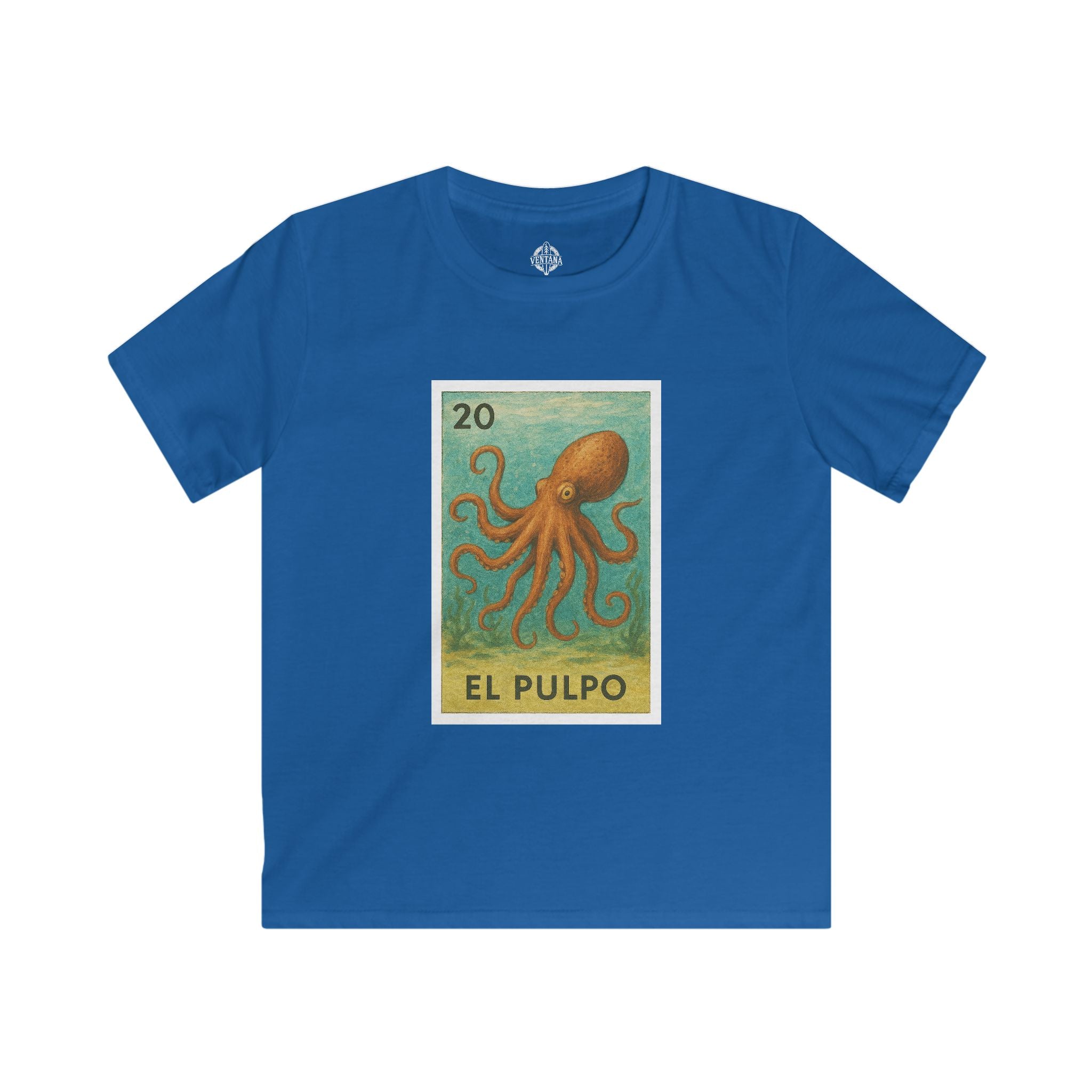 Octopus Lotería Kids - Soft Style U.S. Cotton T-Shirt (El Pulpo)