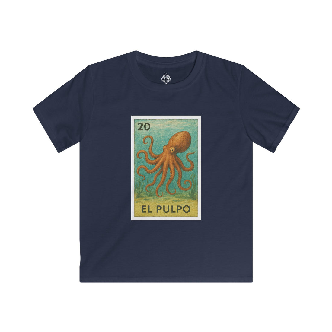 Octopus Lotería Kids - Soft Style U.S. Cotton T-Shirt (El Pulpo)