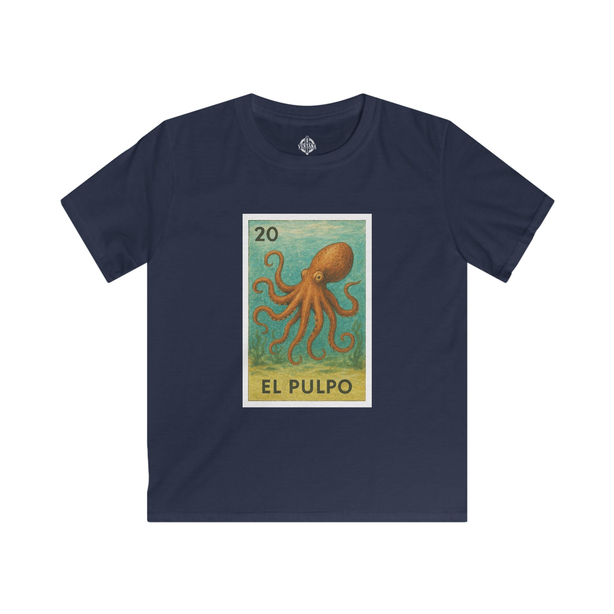 Octopus Lotería Kids - Soft Style U.S. Cotton T-Shirt (El Pulpo)