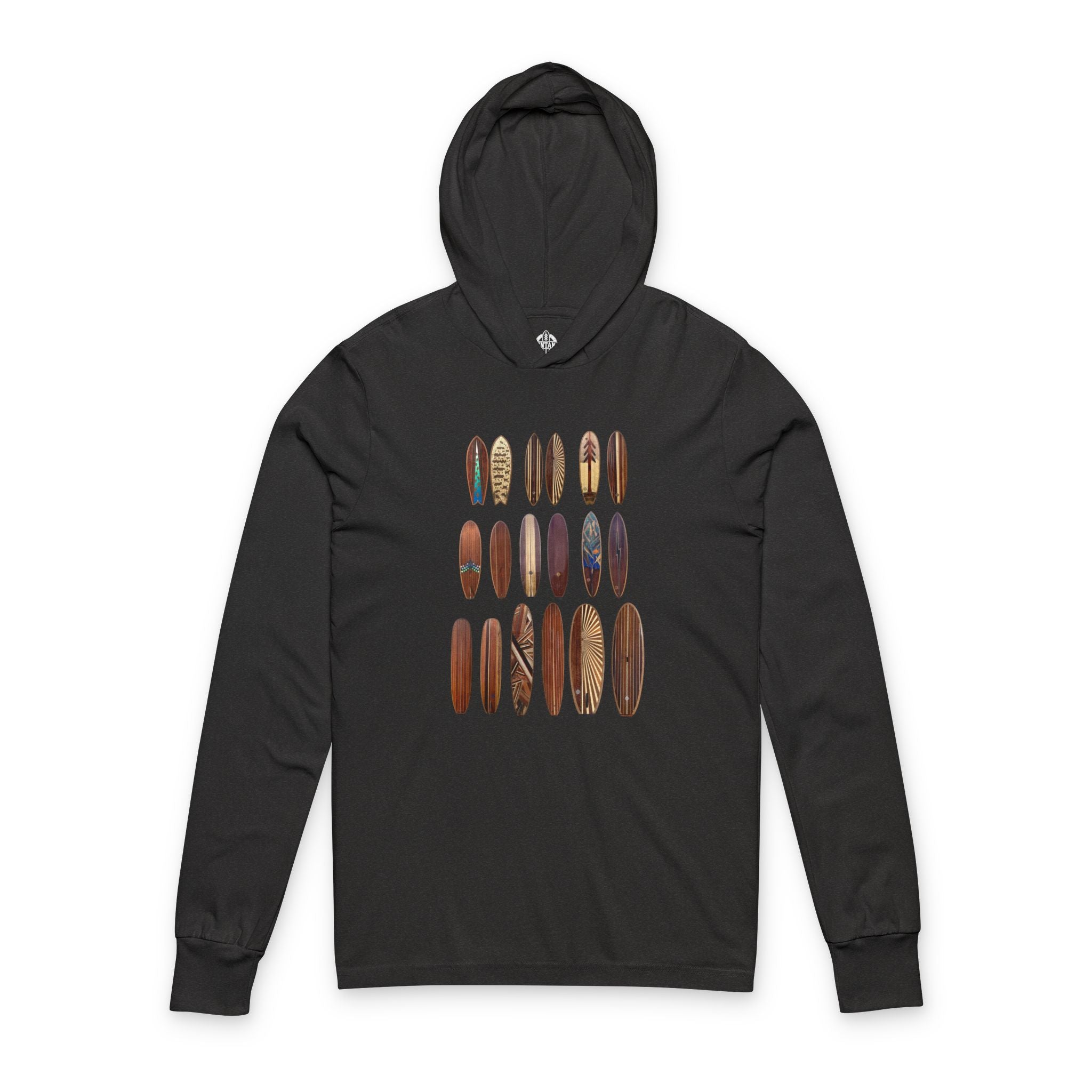 Ventana Wooden Surfboards Unisex - Cotton Long Sleeve Hooded T-Shirt